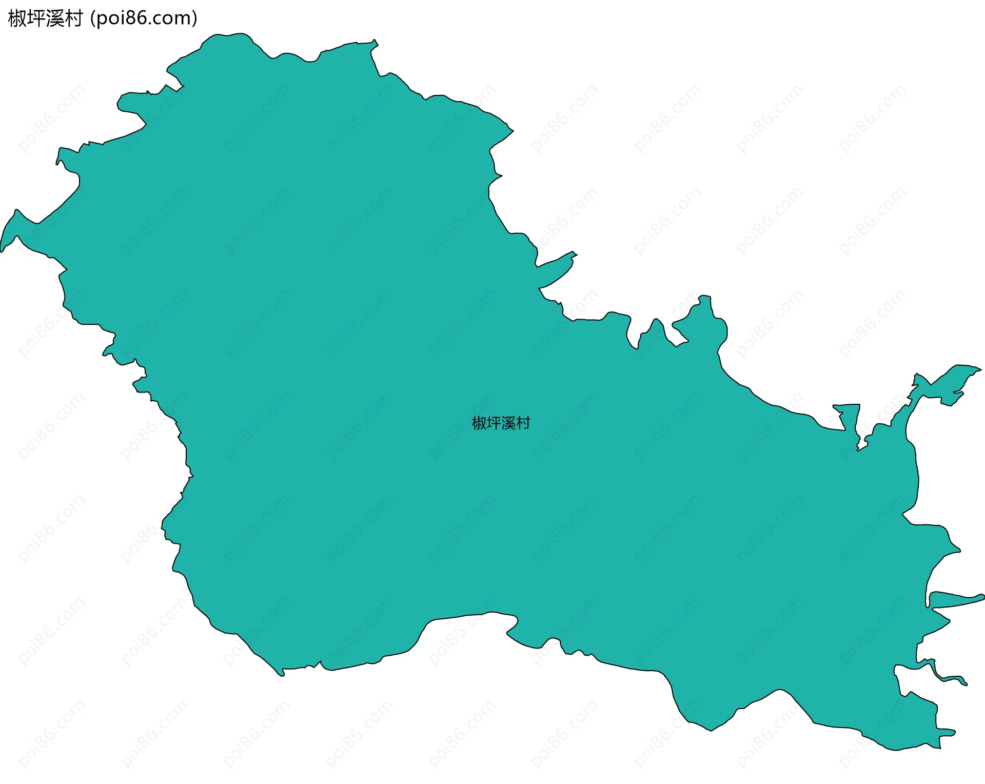 椒坪溪村边界地图