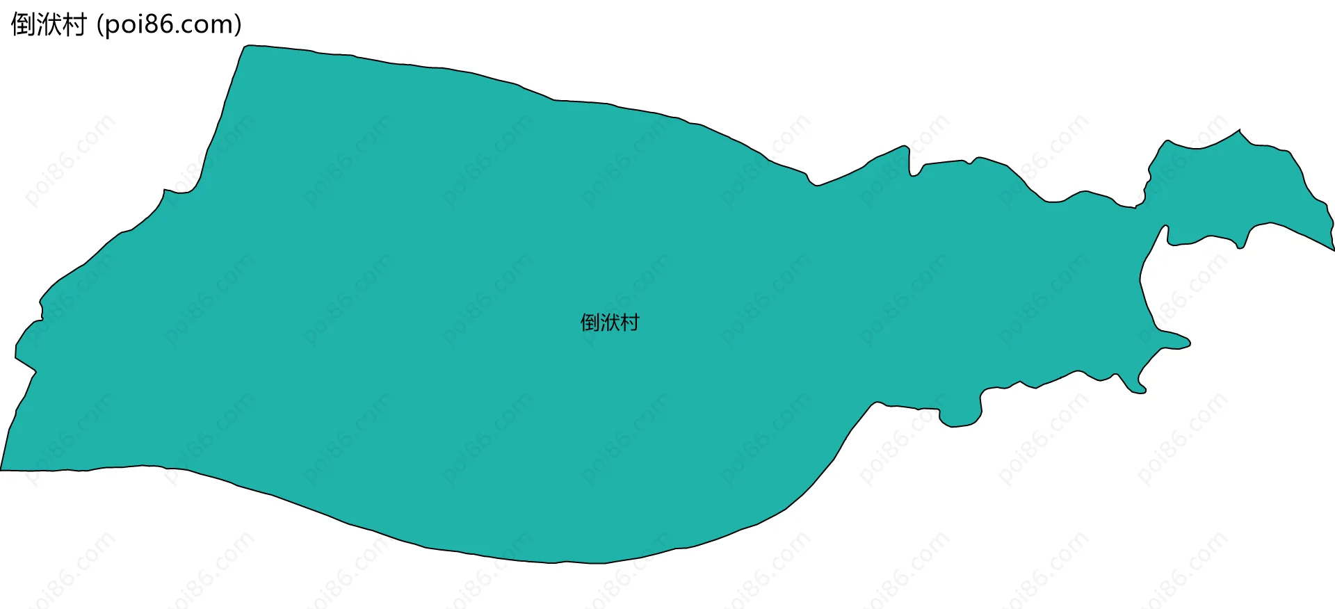 倒洑村边界地图