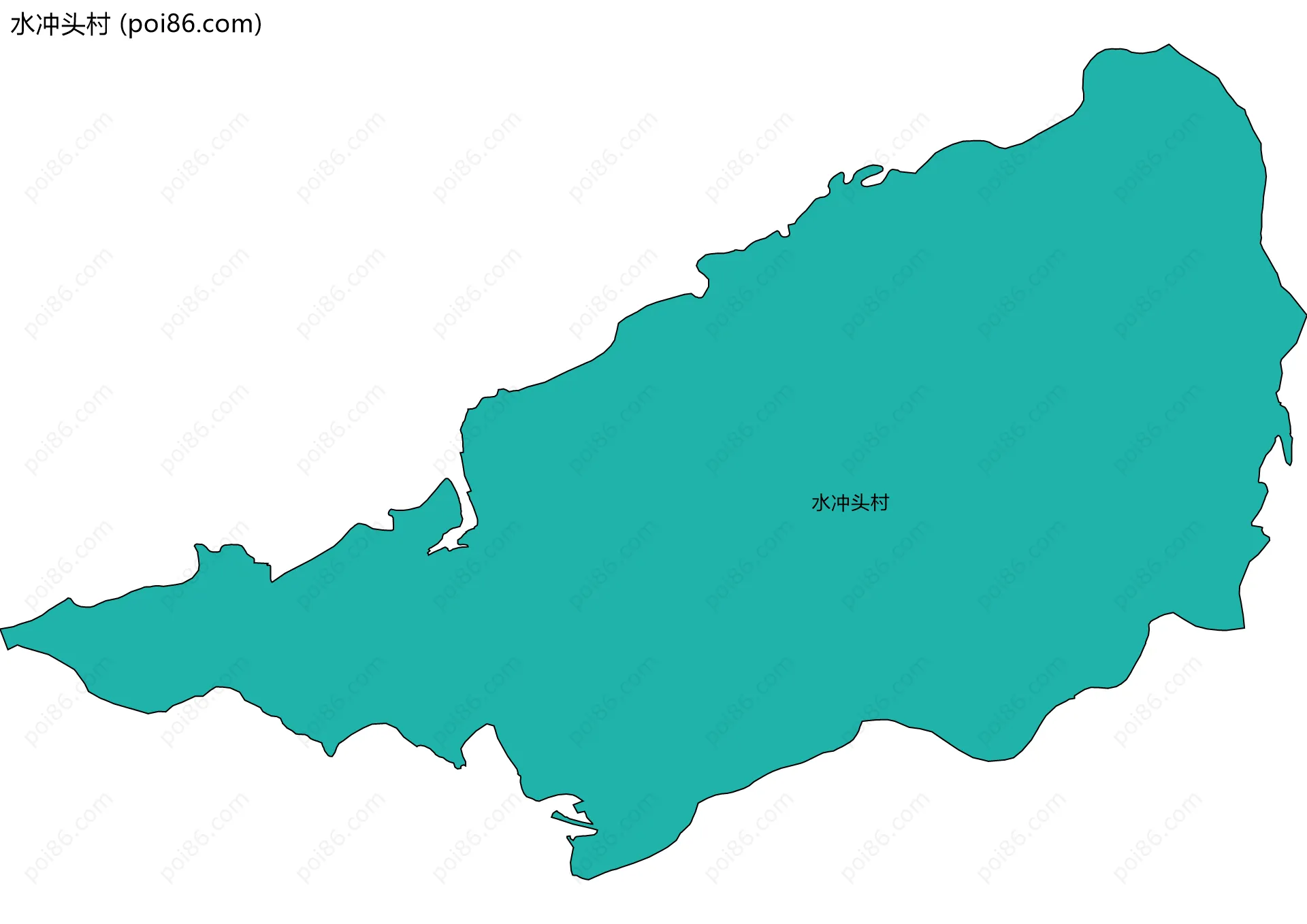 水冲头村边界地图