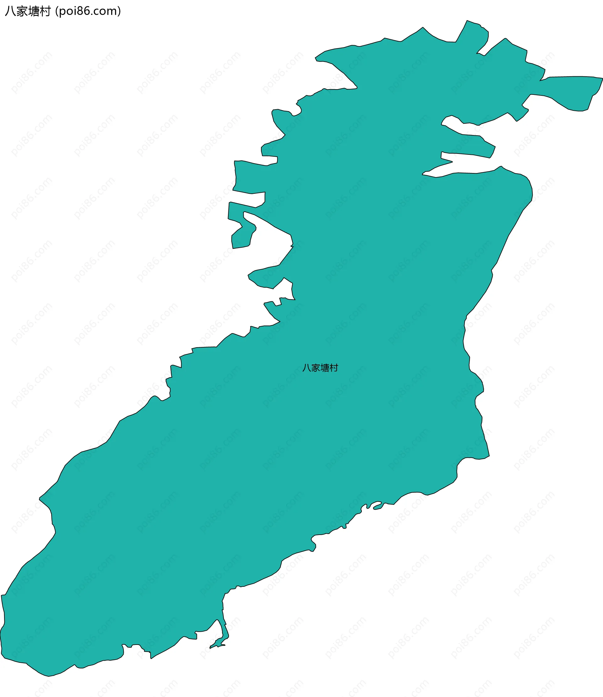 八家塘村边界地图