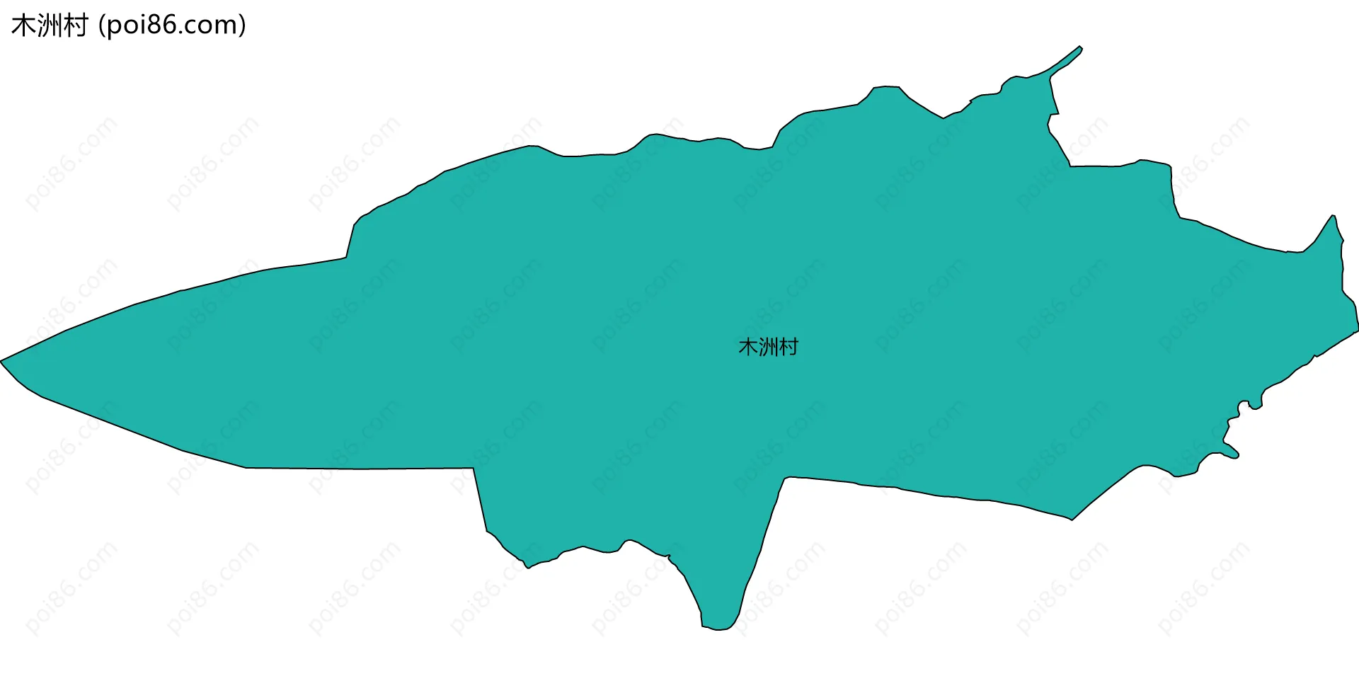 木洲村边界地图