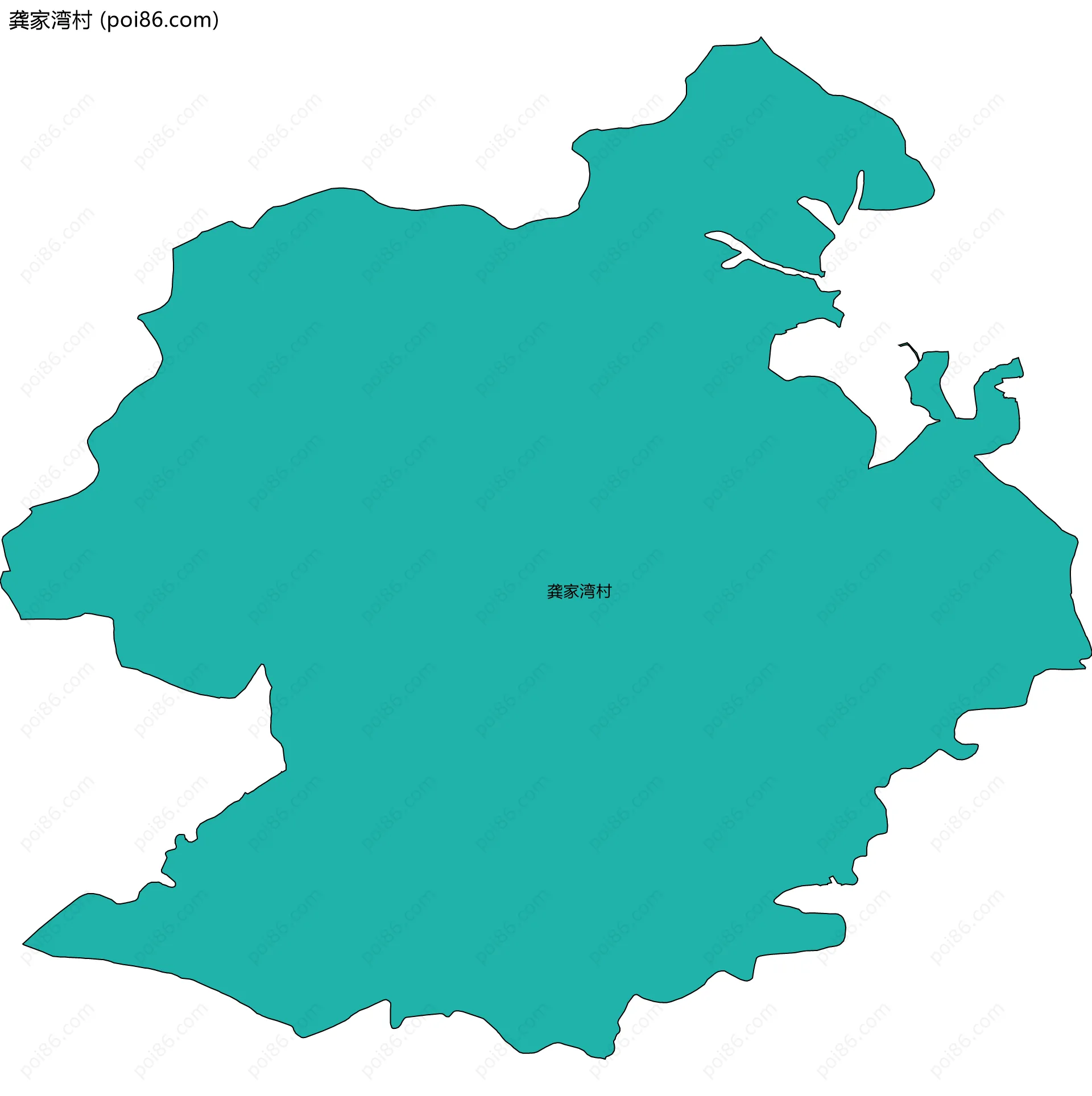 龚家湾村边界地图