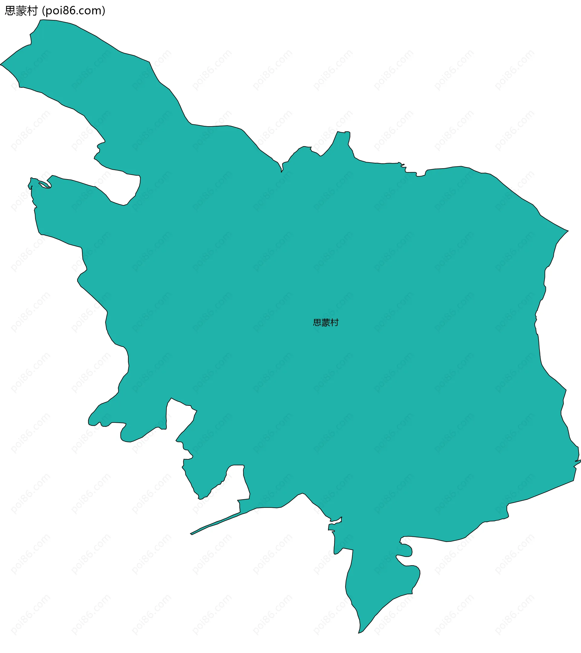 思蒙村边界地图