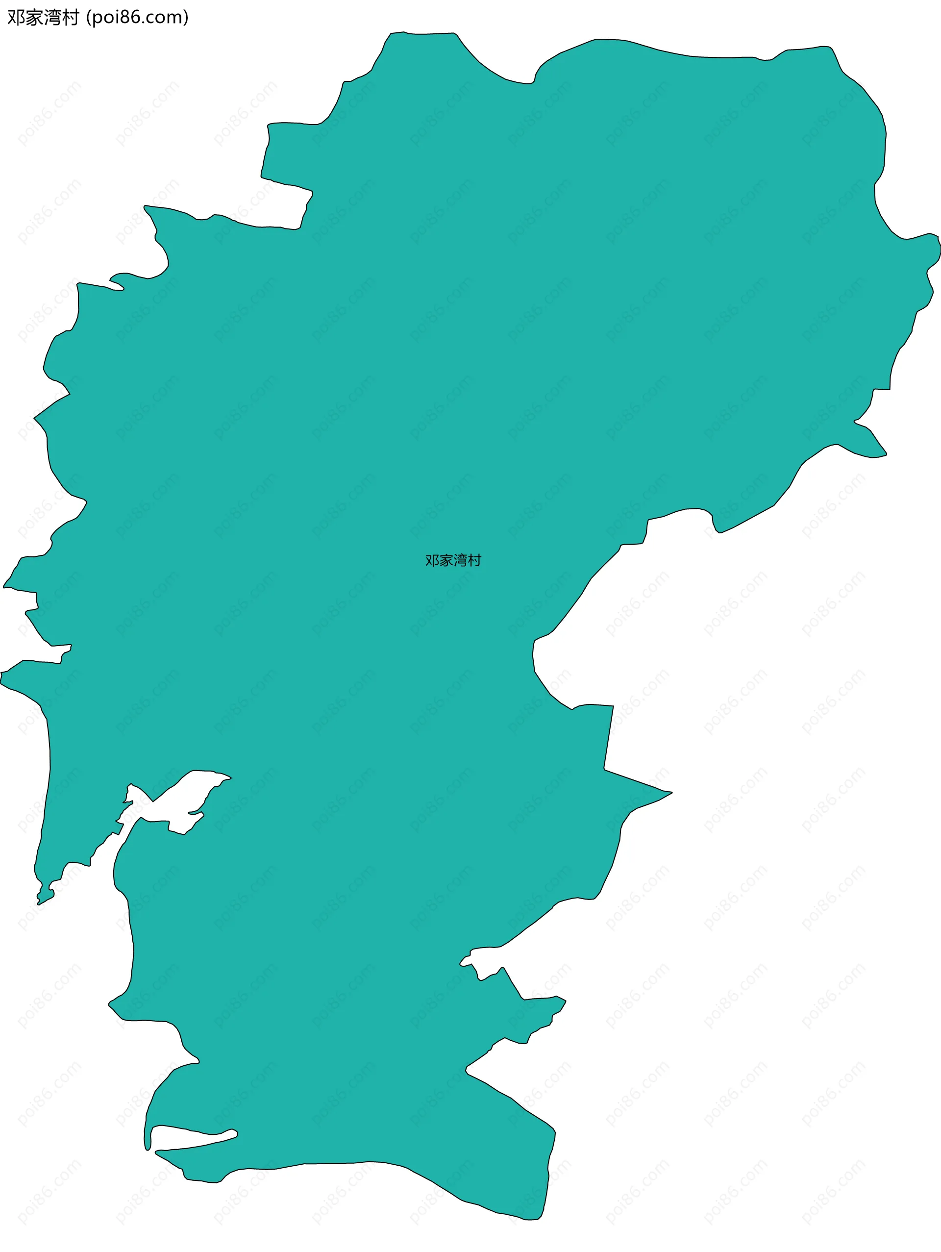 邓家湾村边界地图