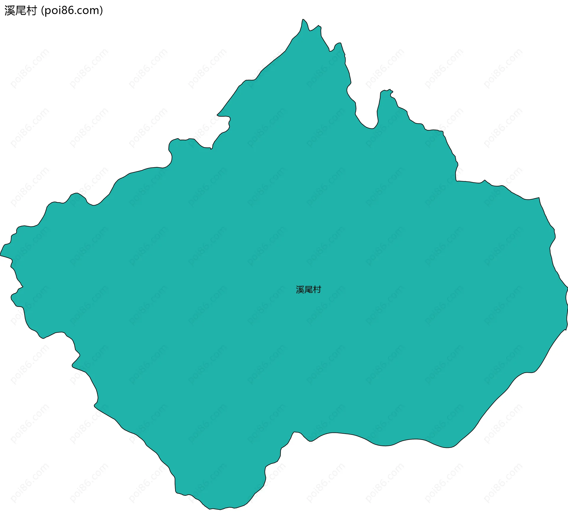 溪尾村边界地图