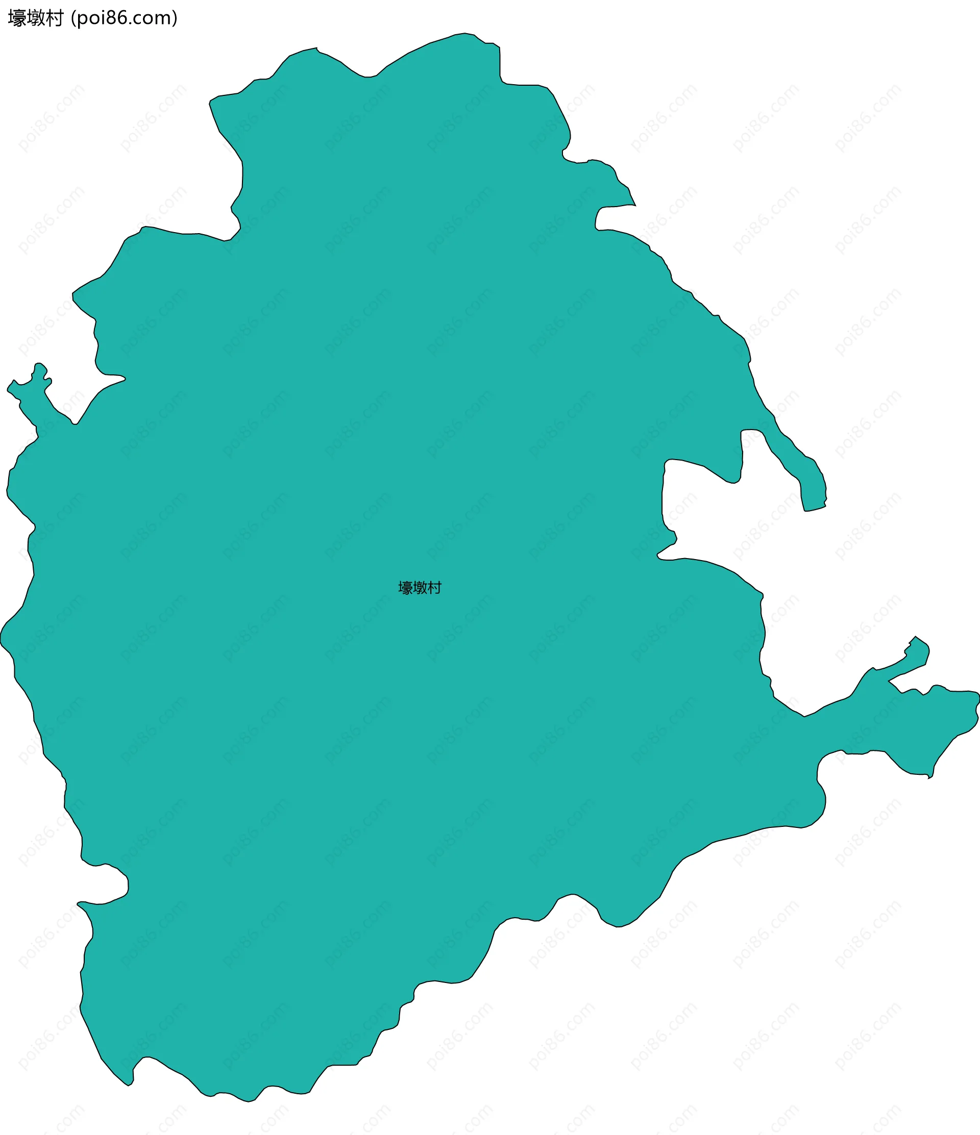 壕墩村边界地图