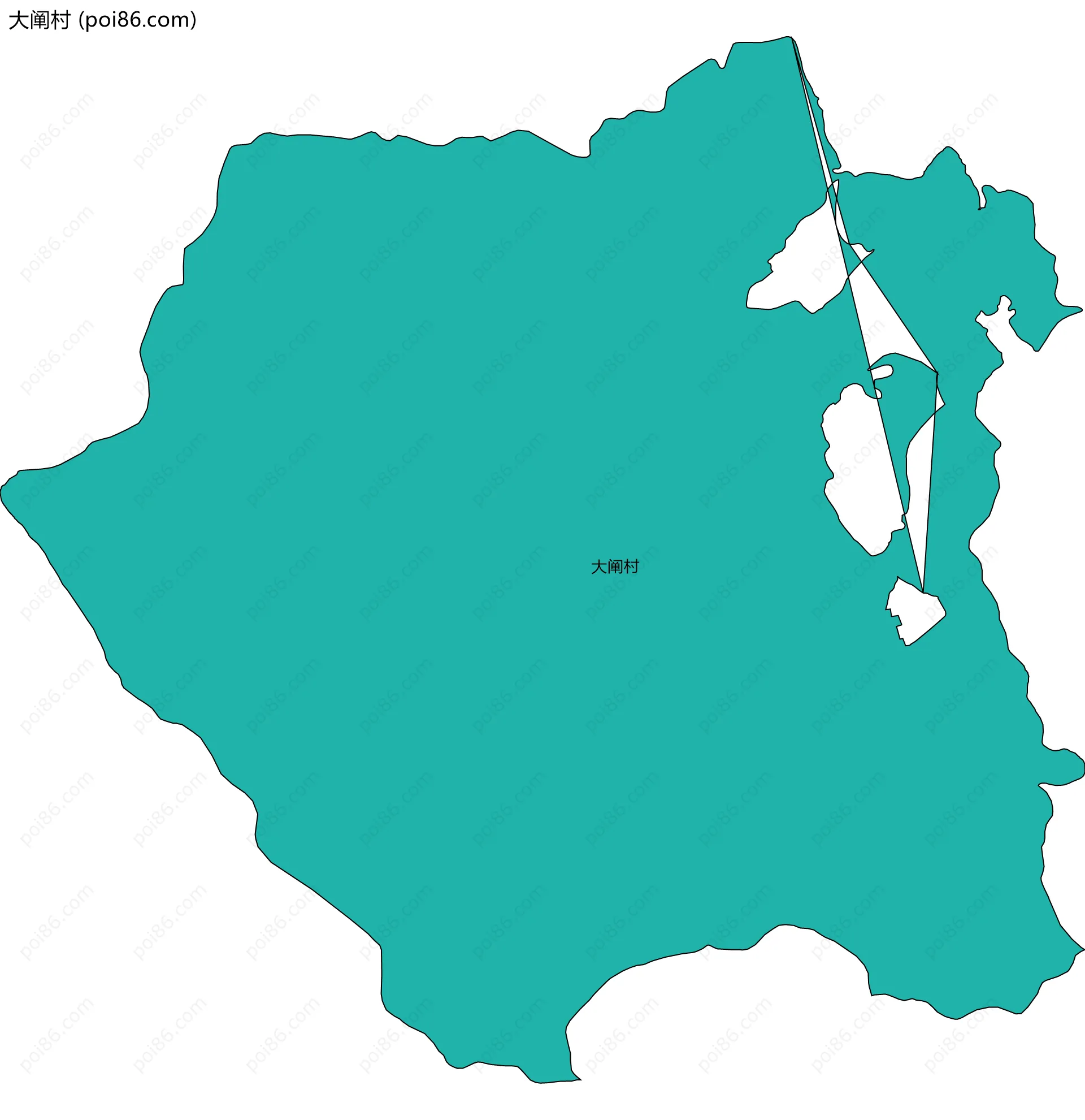 大阐村边界地图