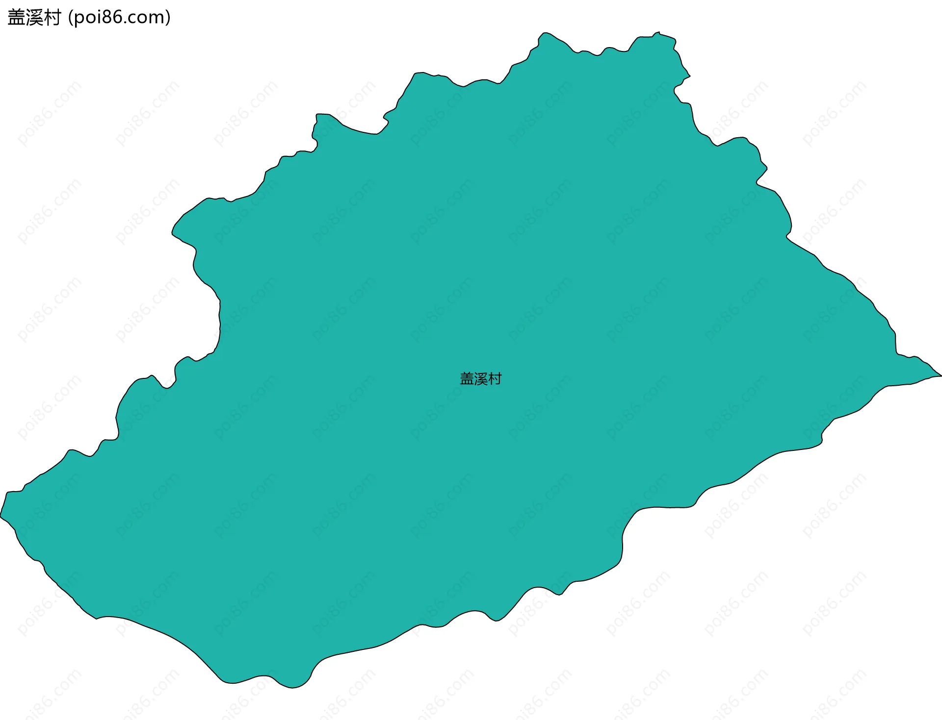 盖溪村边界地图