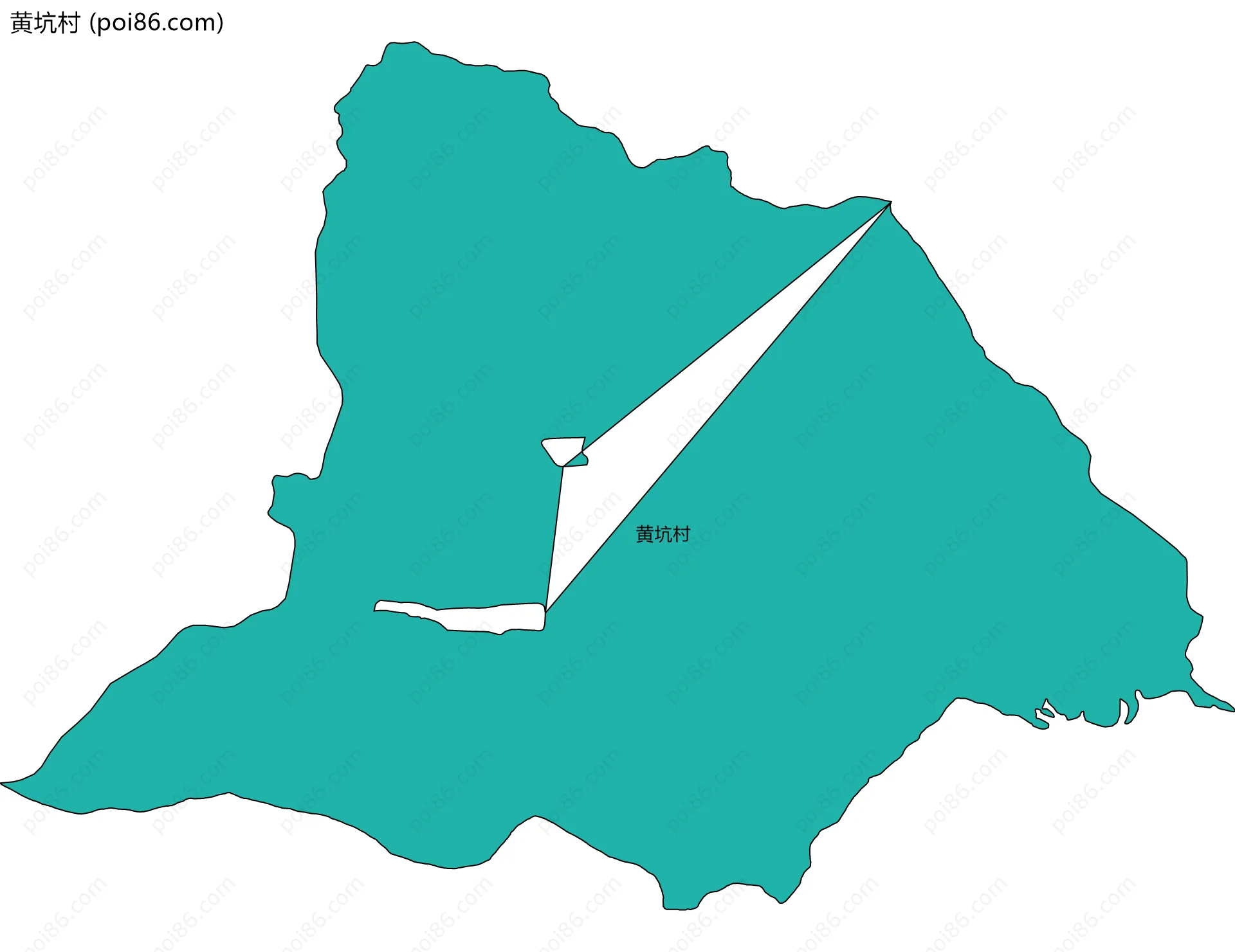 黄坑村边界地图