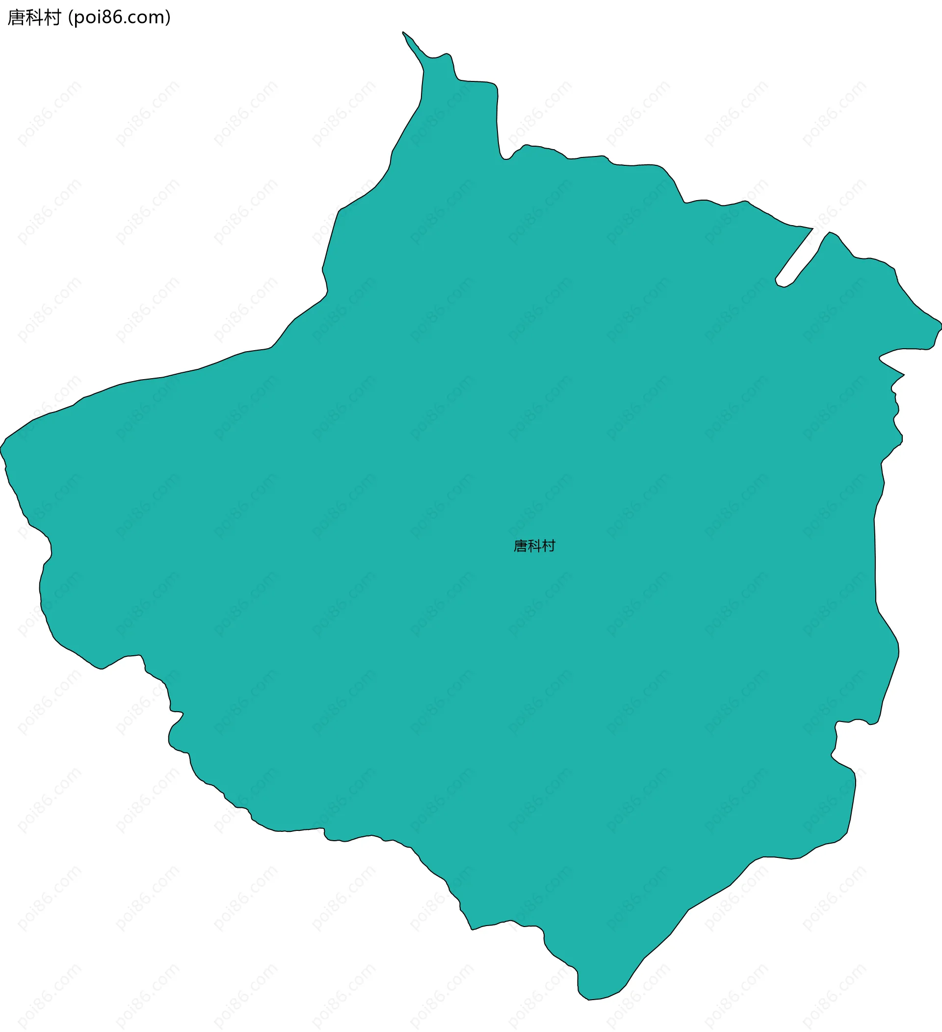 唐科村边界地图