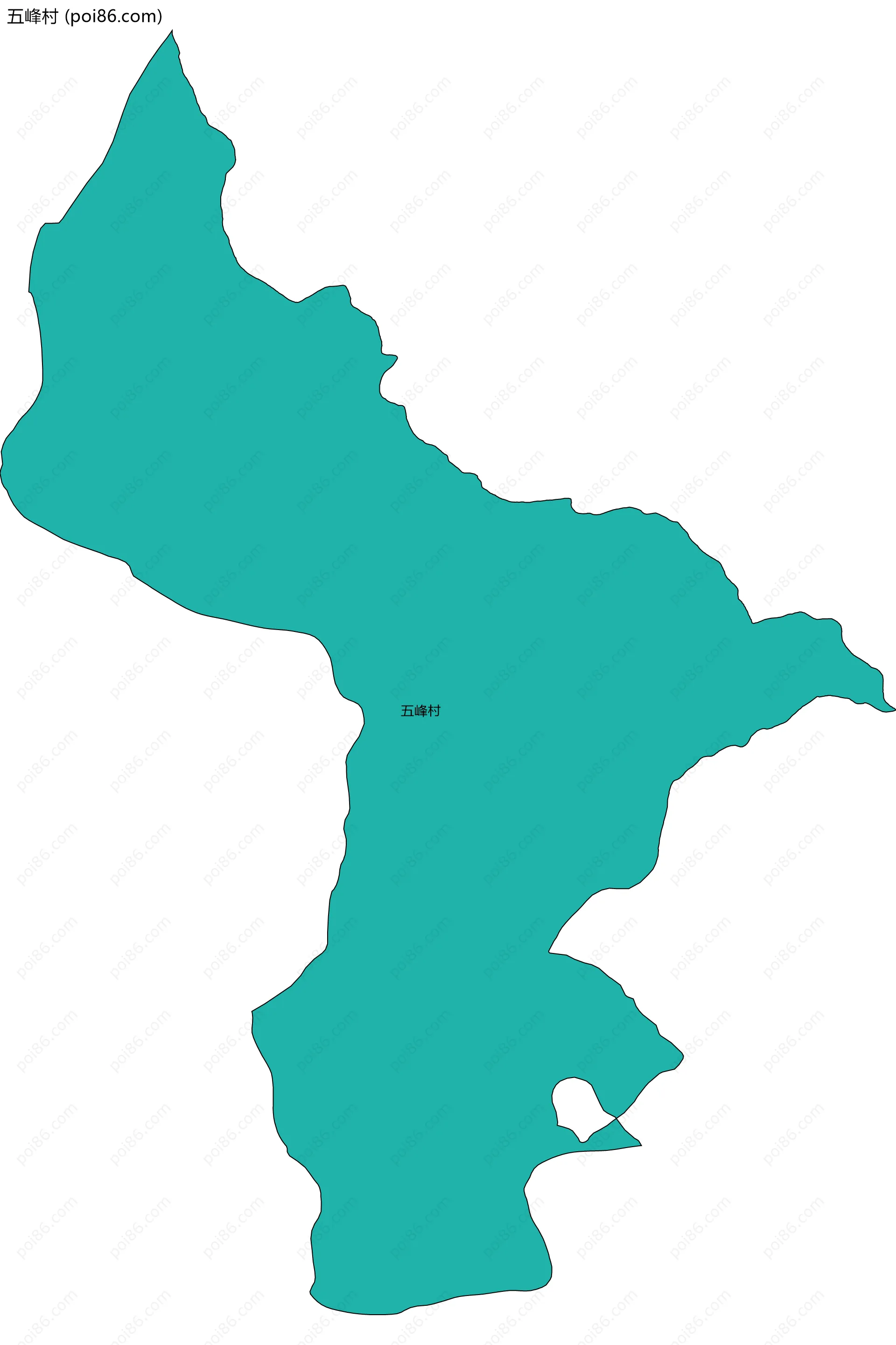 五峰村边界地图