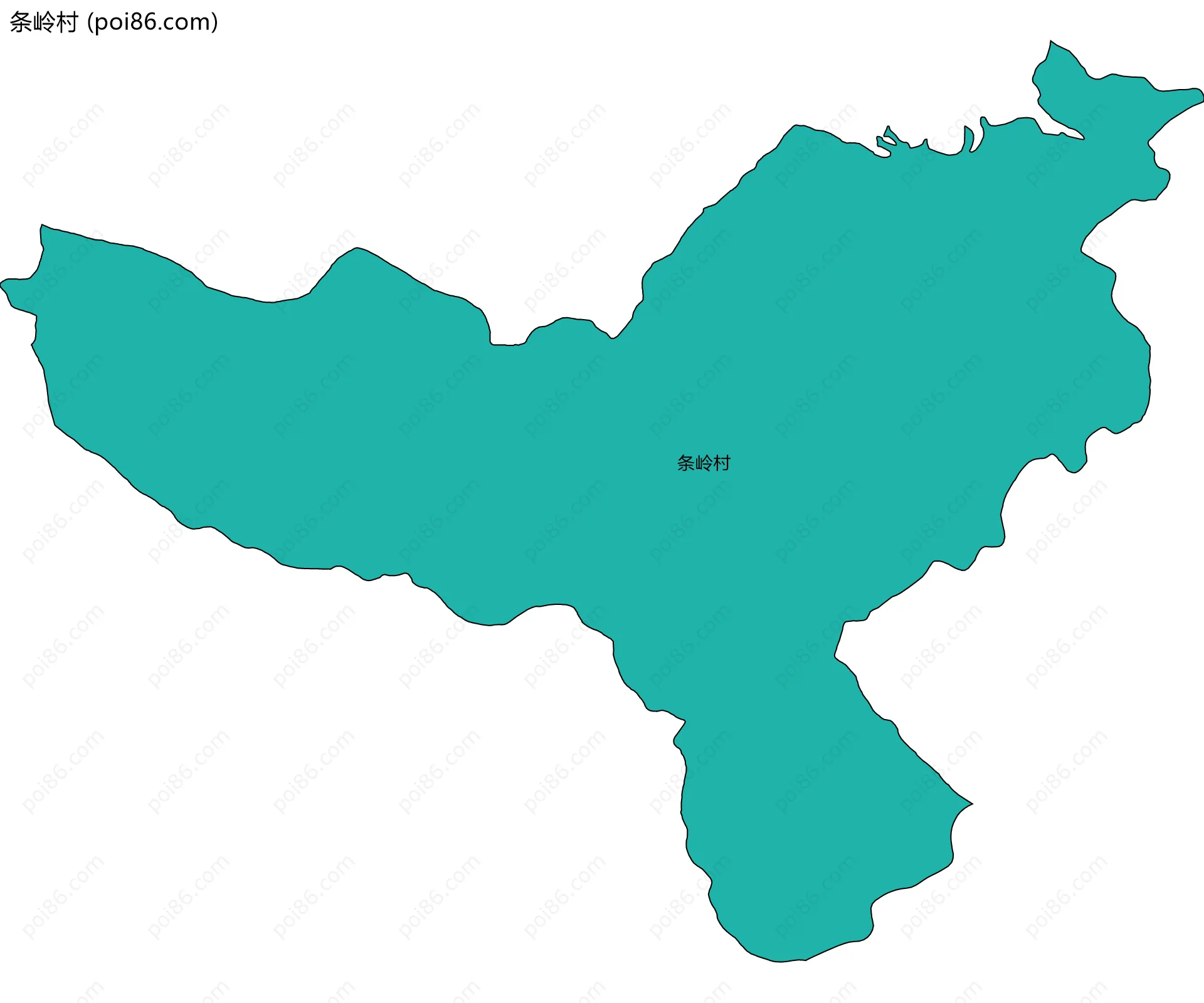 条岭村边界地图