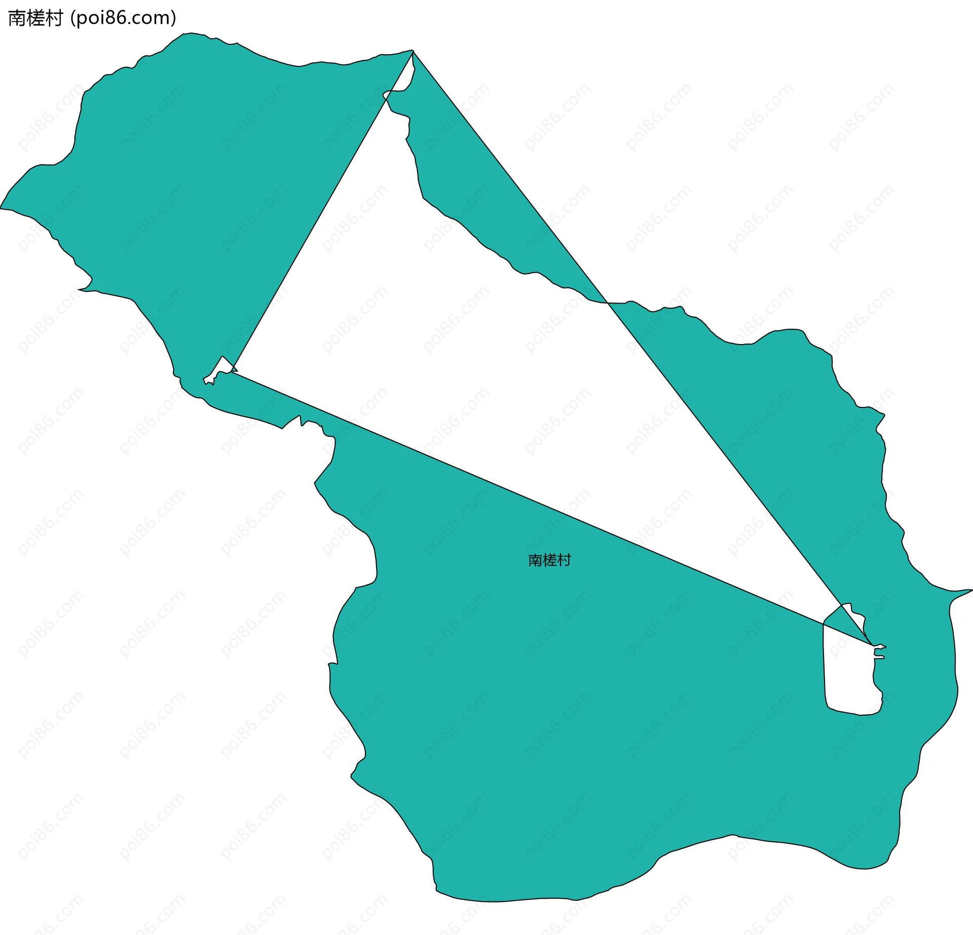 南槎村边界地图