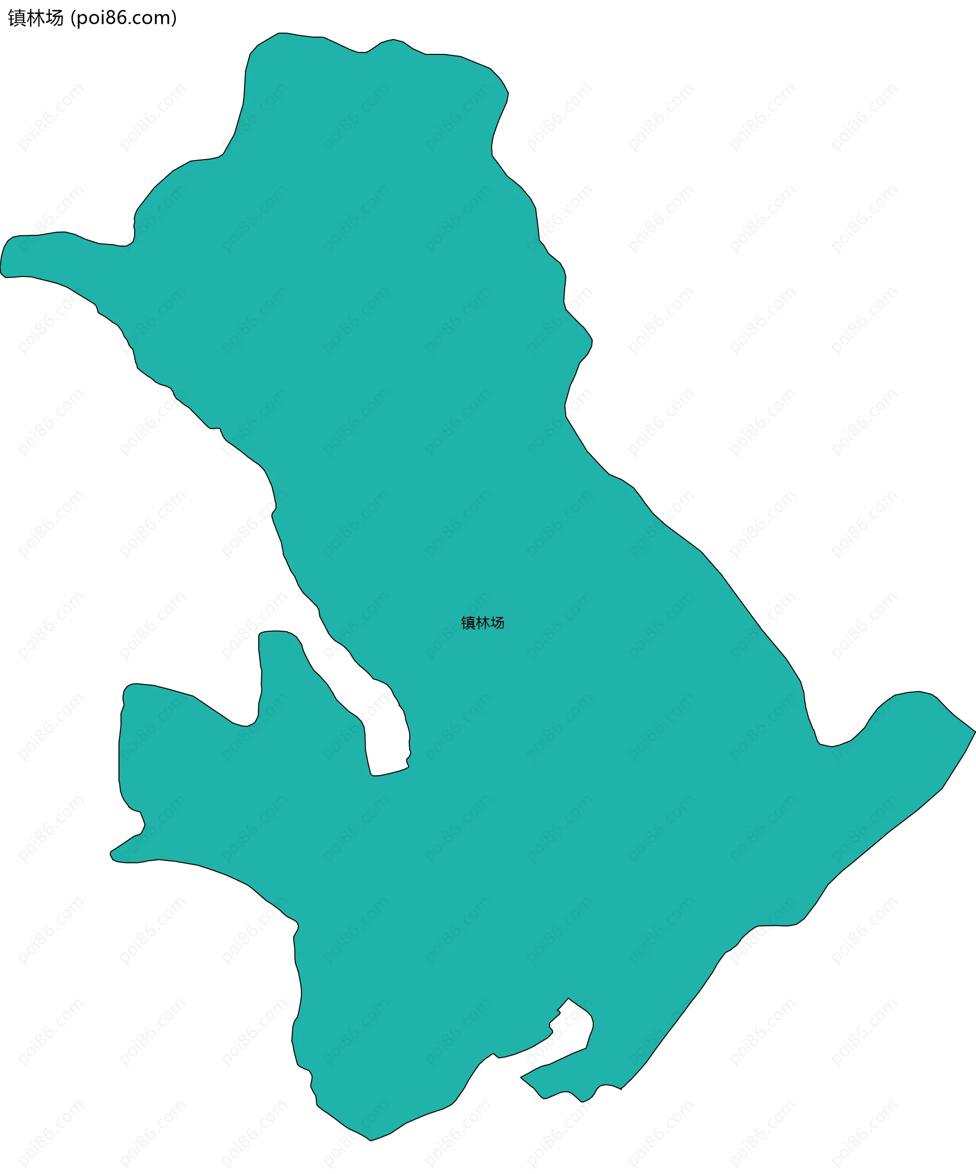 镇林场边界地图