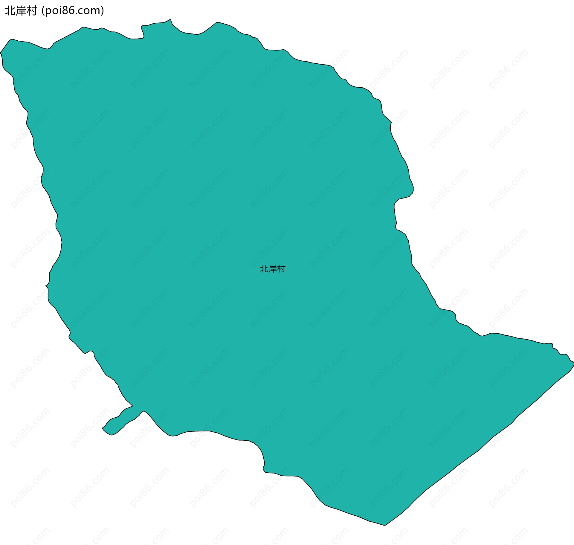 北岸村边界地图