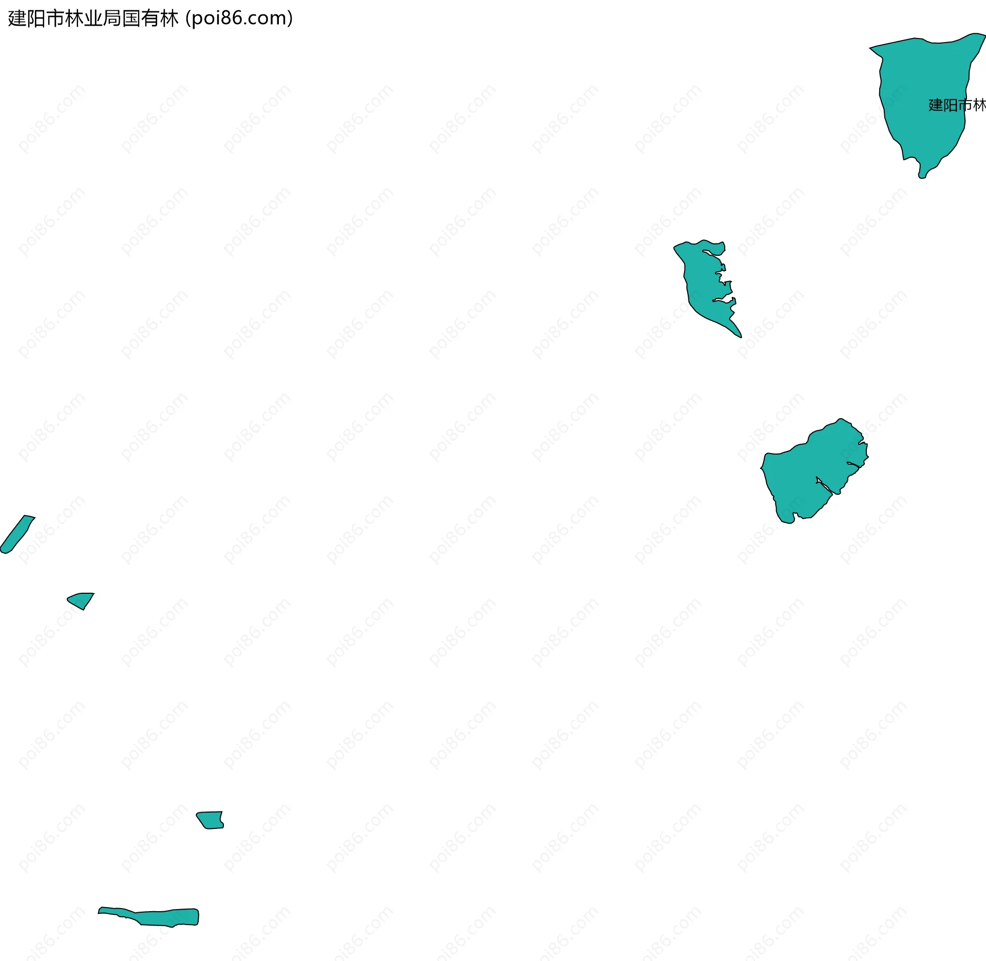 建阳市林业局国有林边界地图