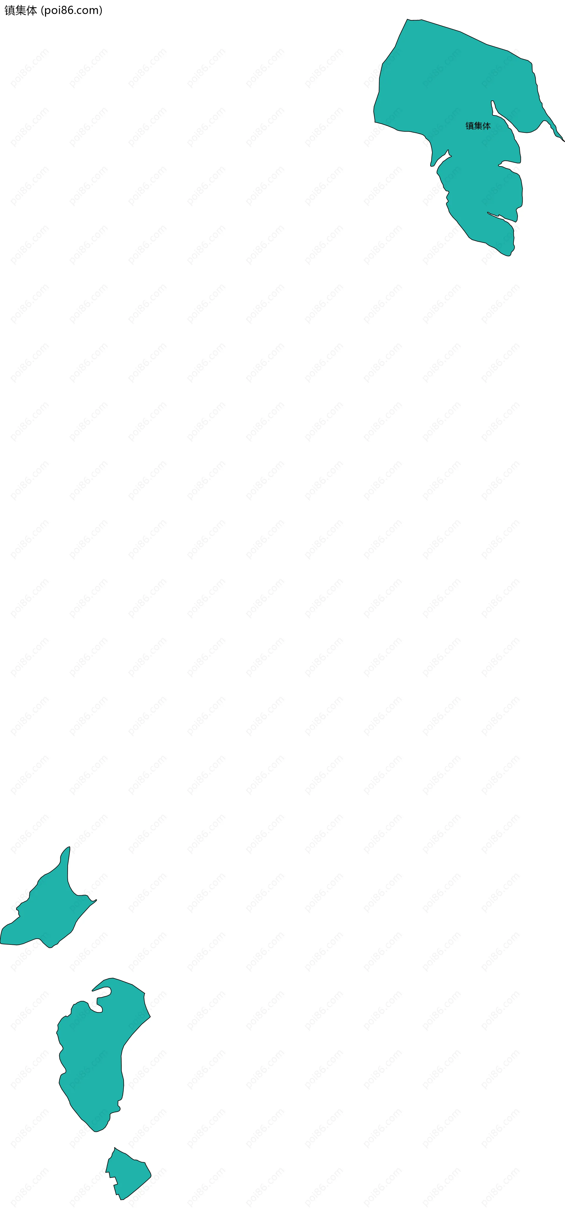 镇集体边界地图