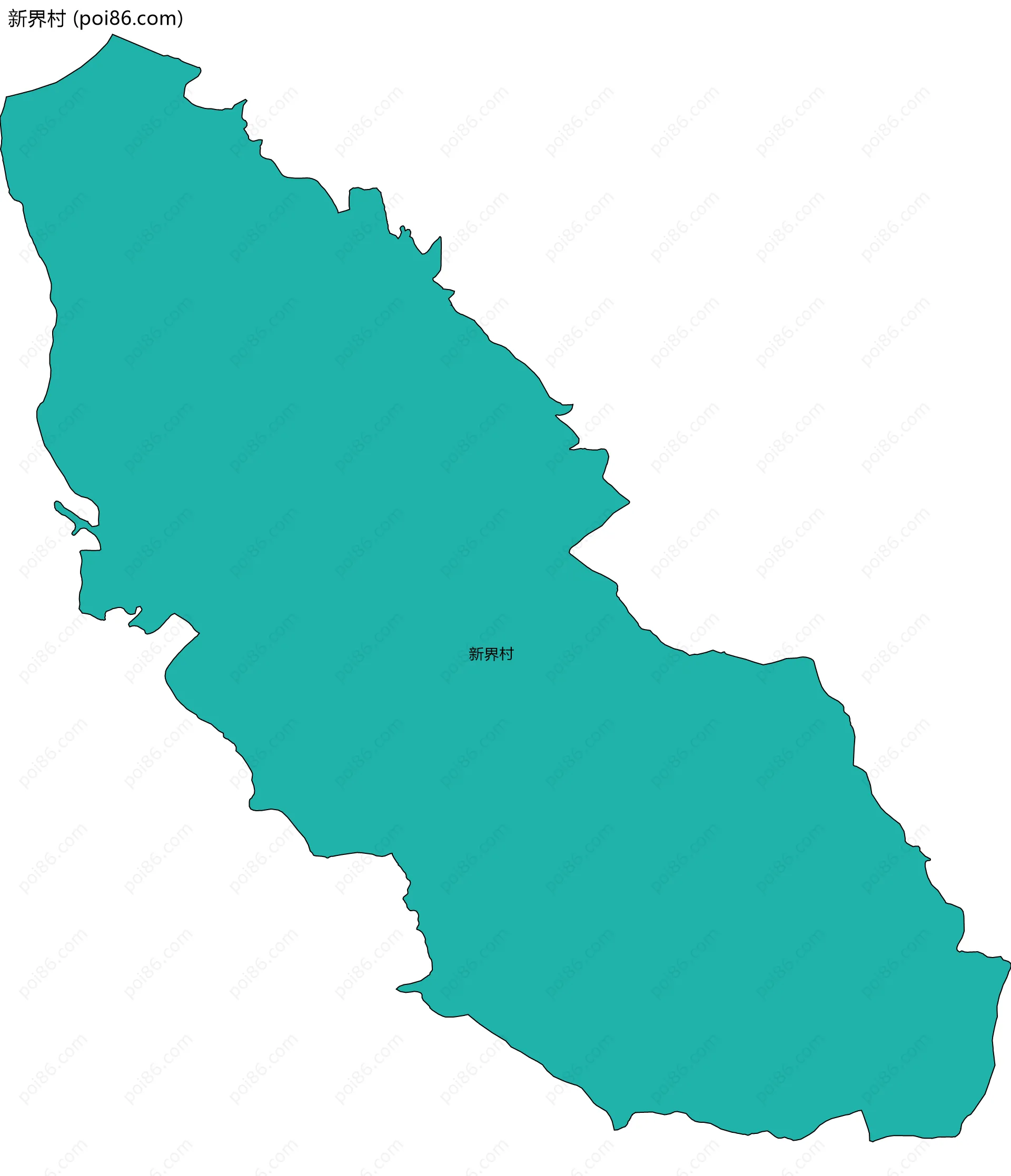新界村边界地图