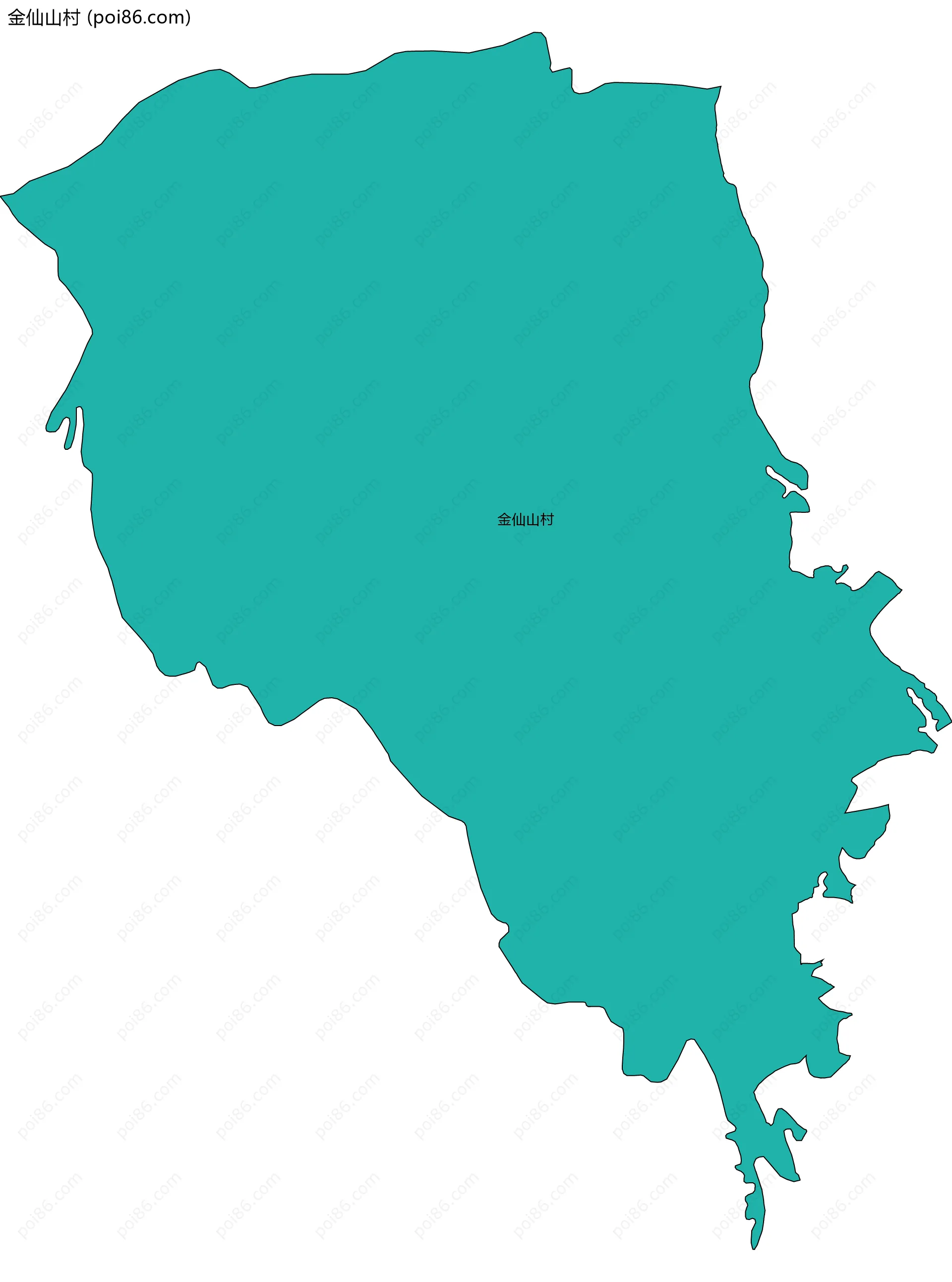 金仙山村边界地图