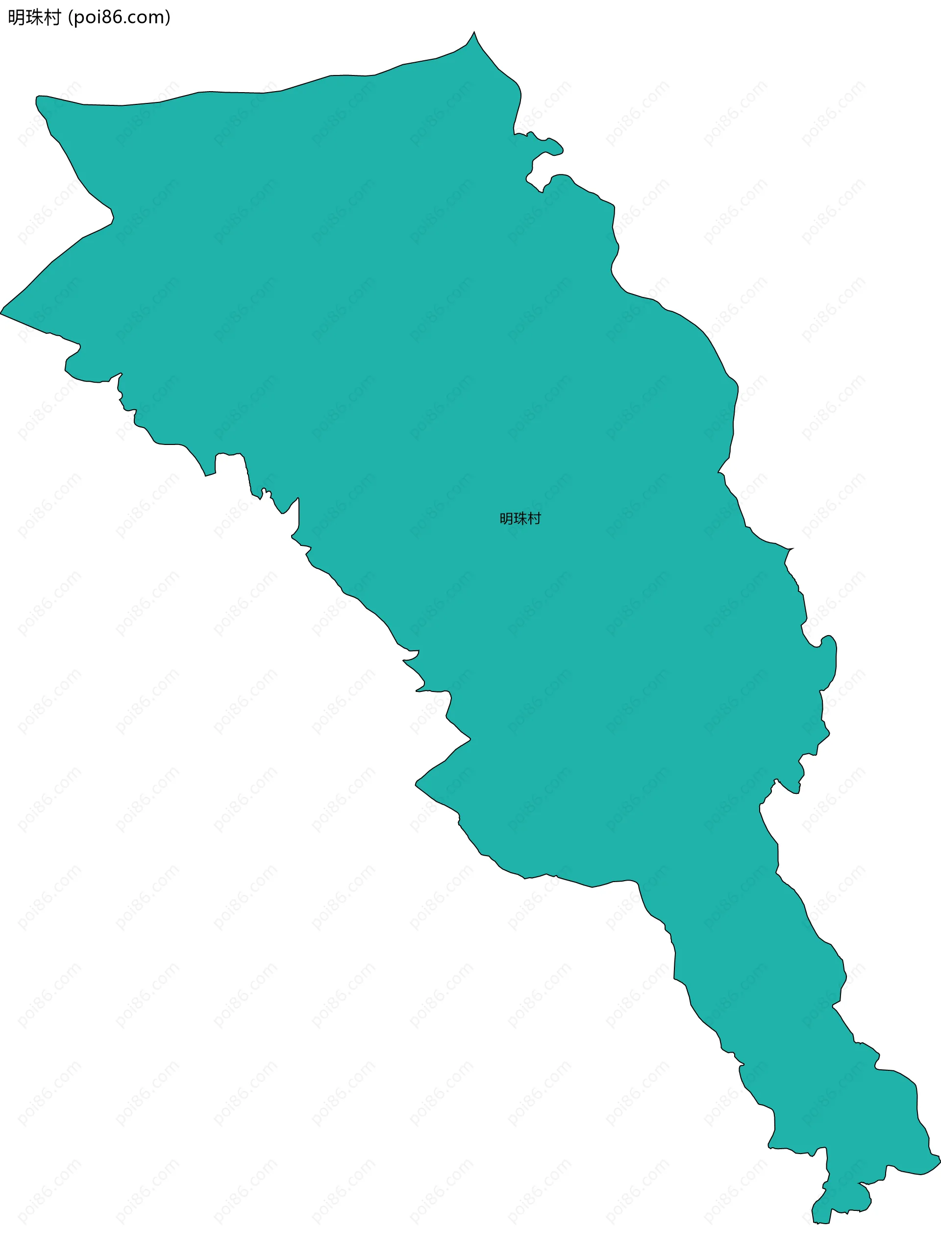 明珠村边界地图