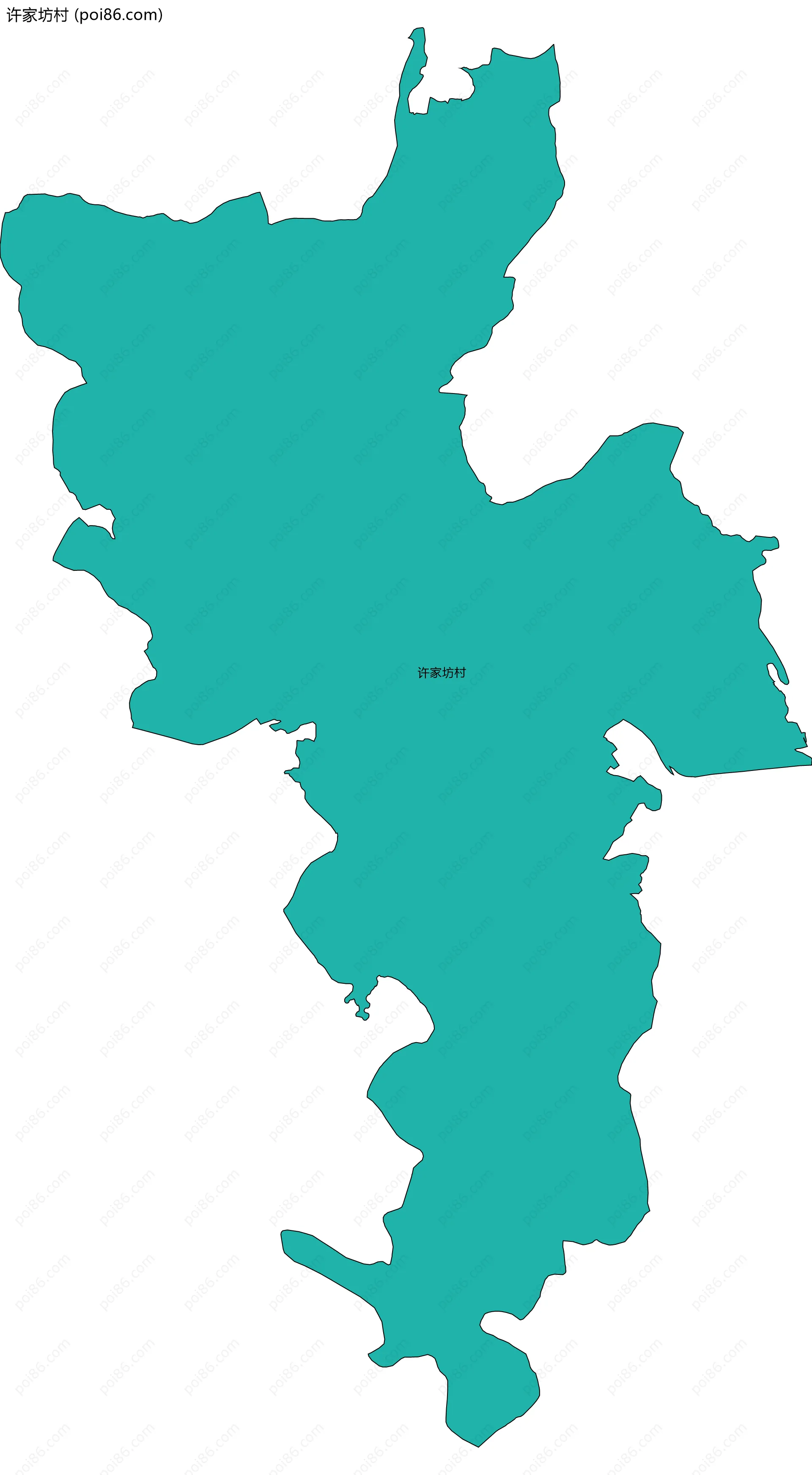 许家坊村边界地图