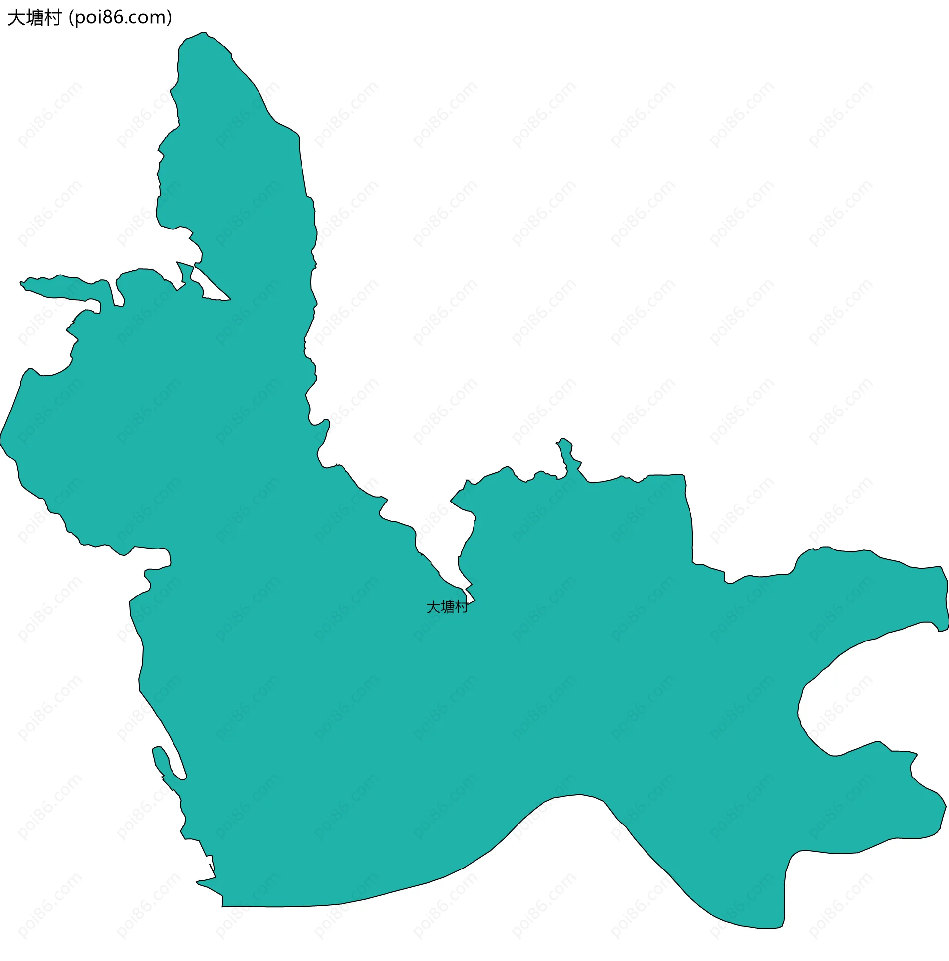 大塘村边界地图