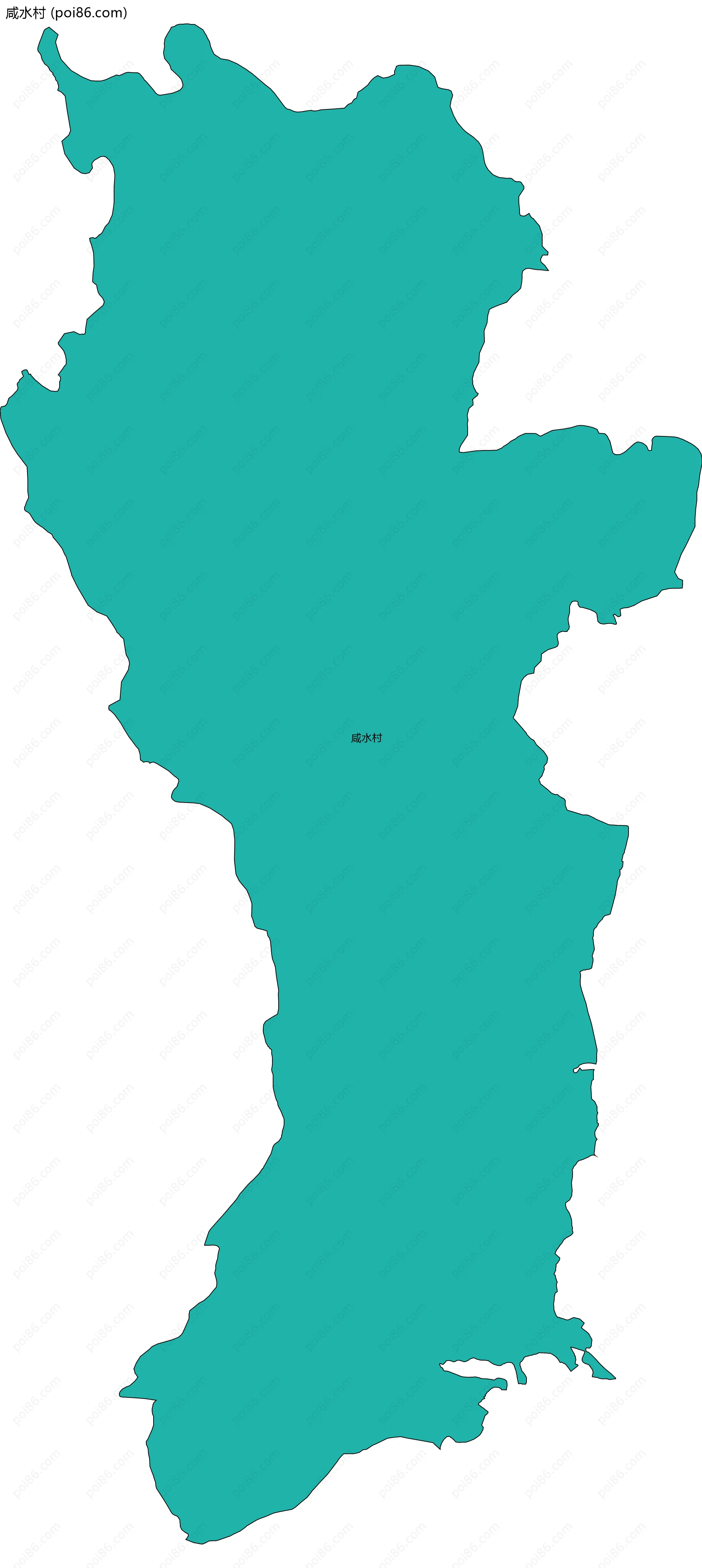 咸水村边界地图