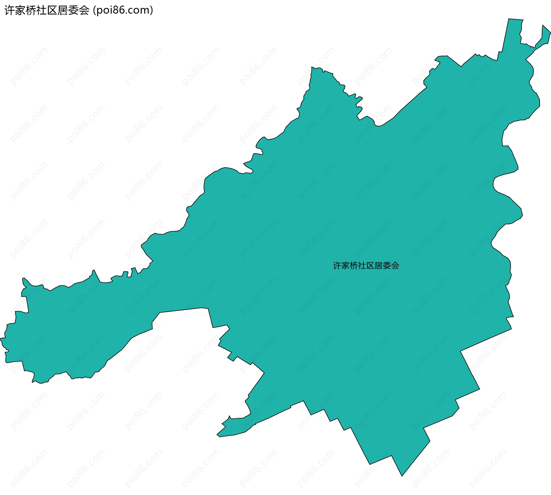 许家桥社区居委会边界地图