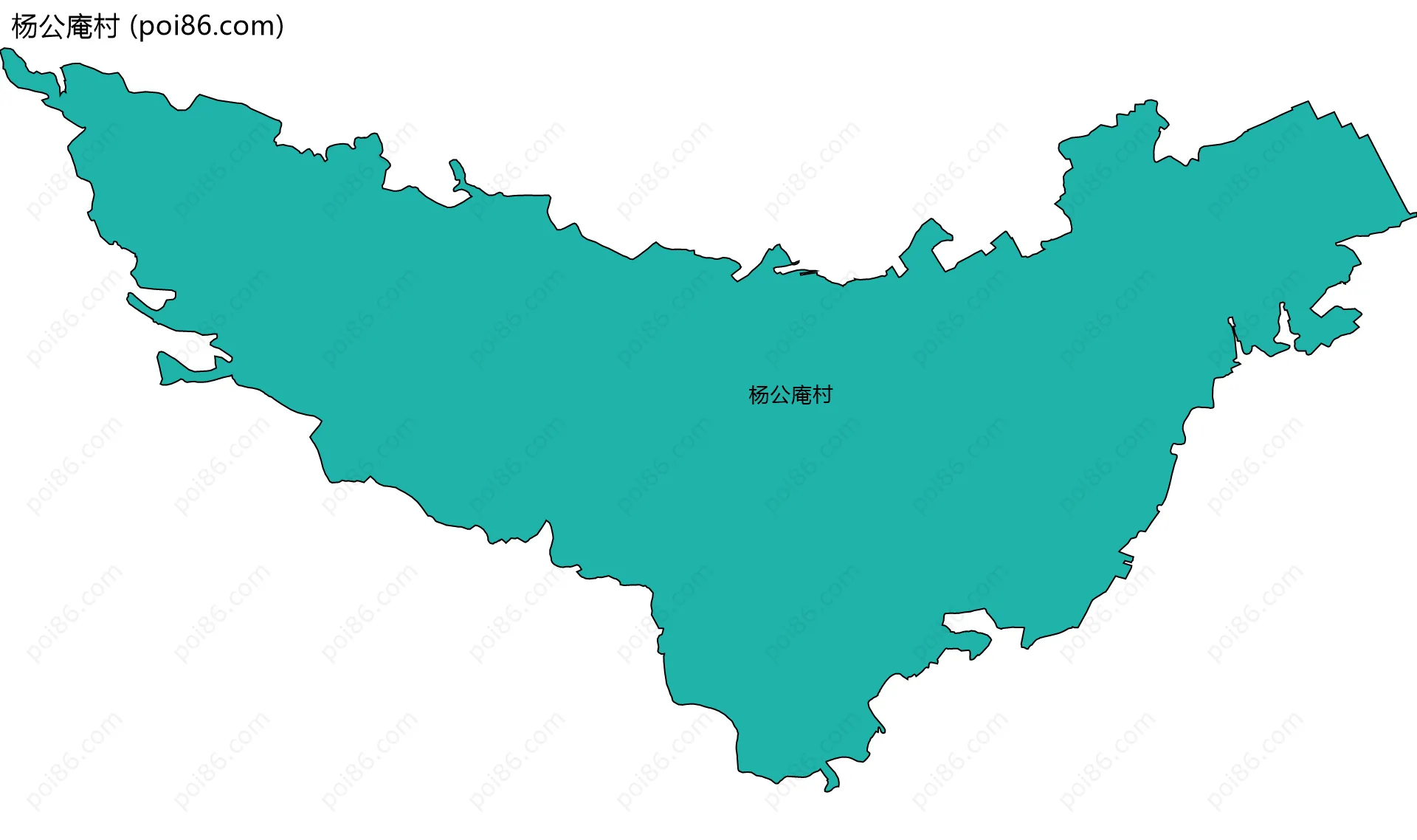 杨公庵村边界地图