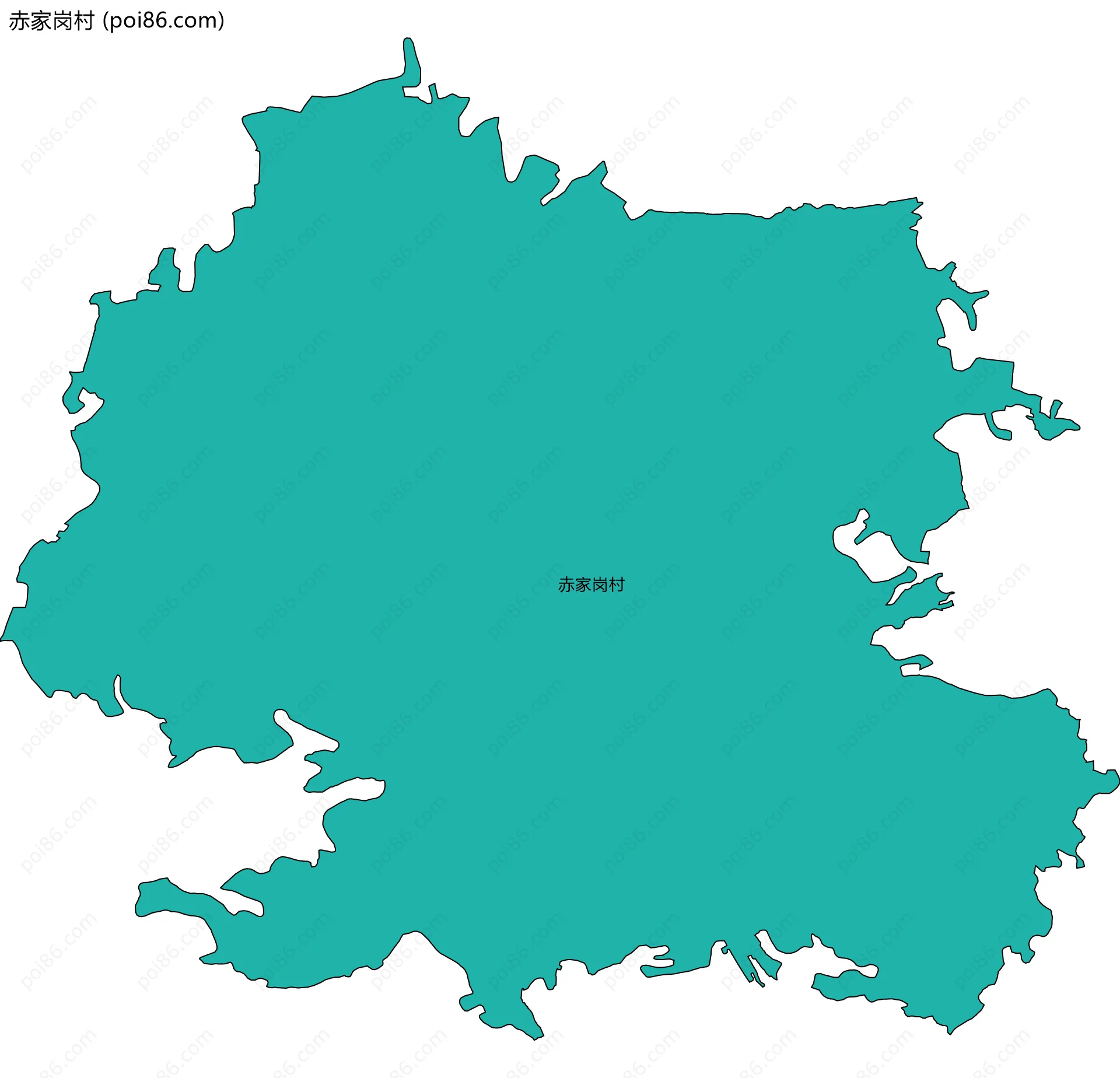 赤家岗村边界地图