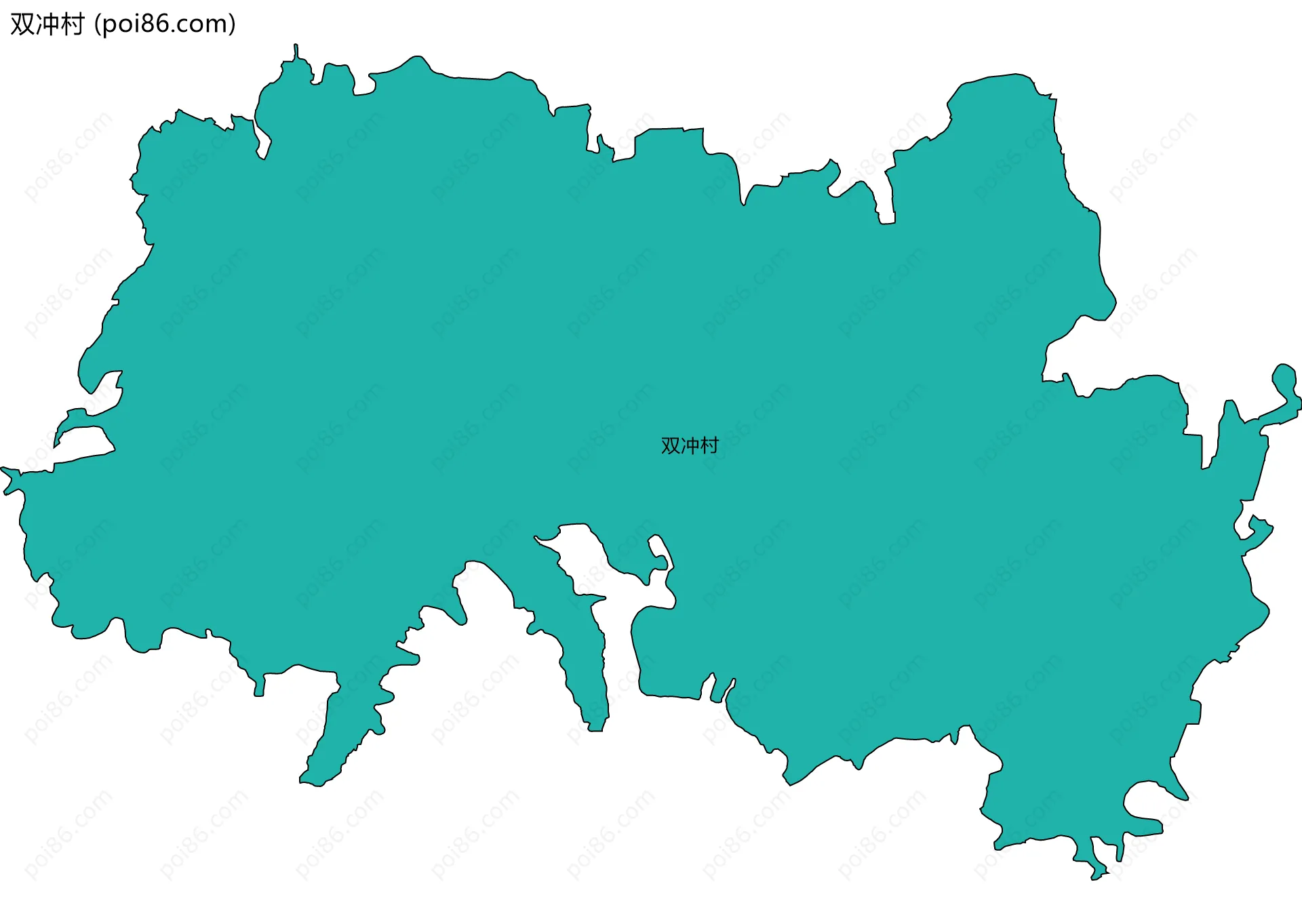 双冲村边界地图