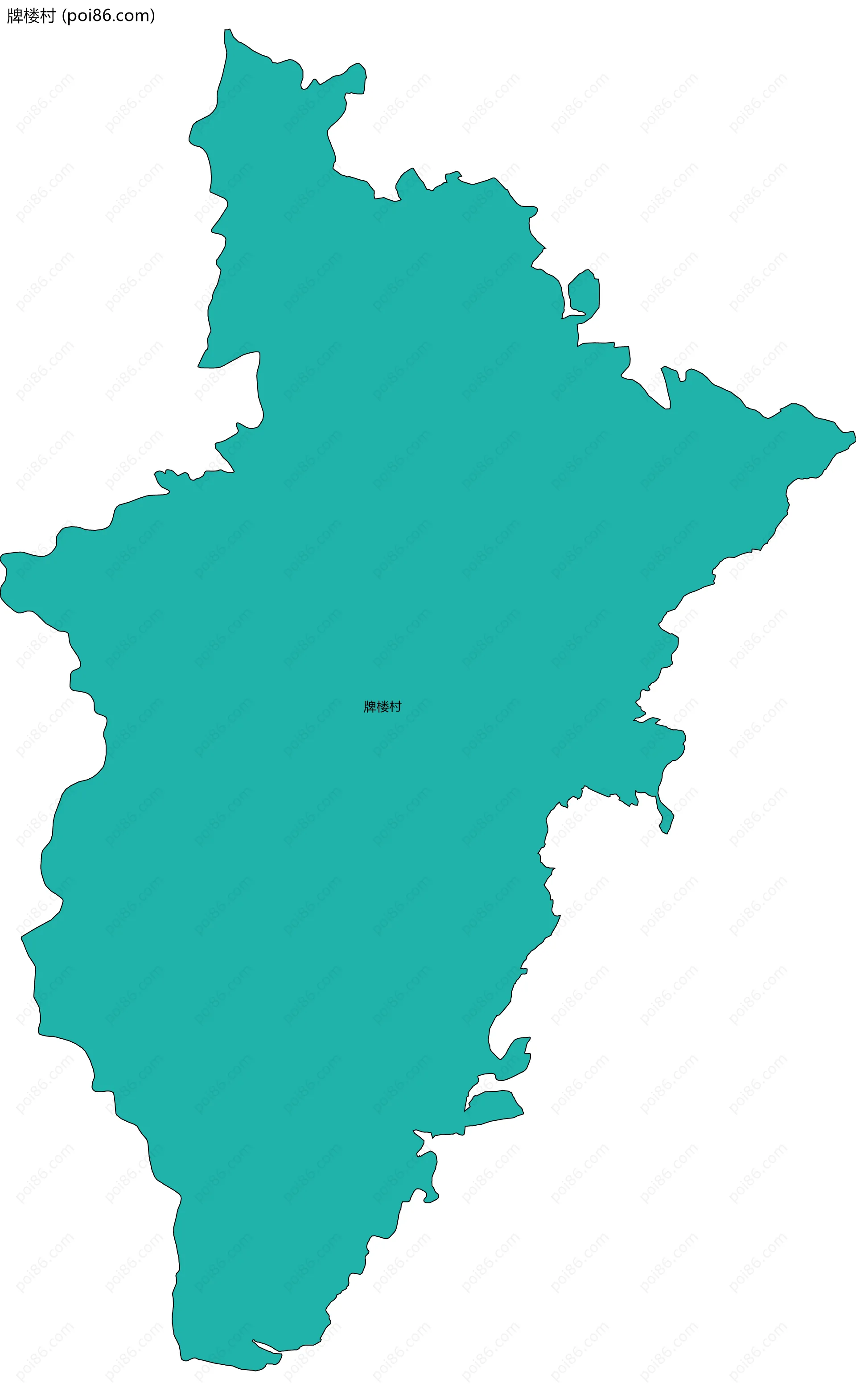 牌楼村边界地图