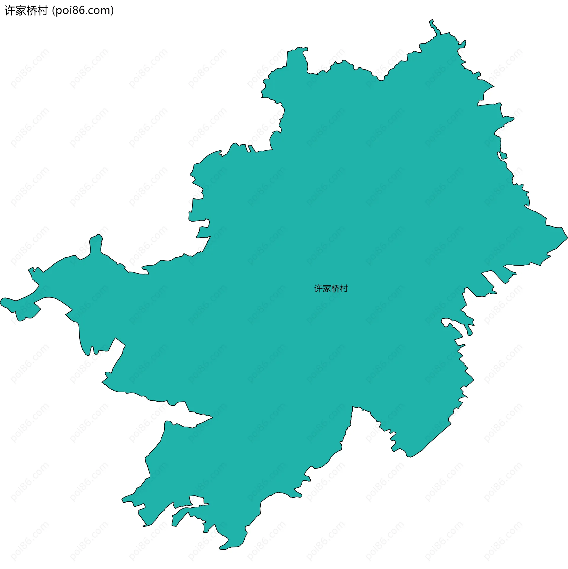 许家桥村边界地图