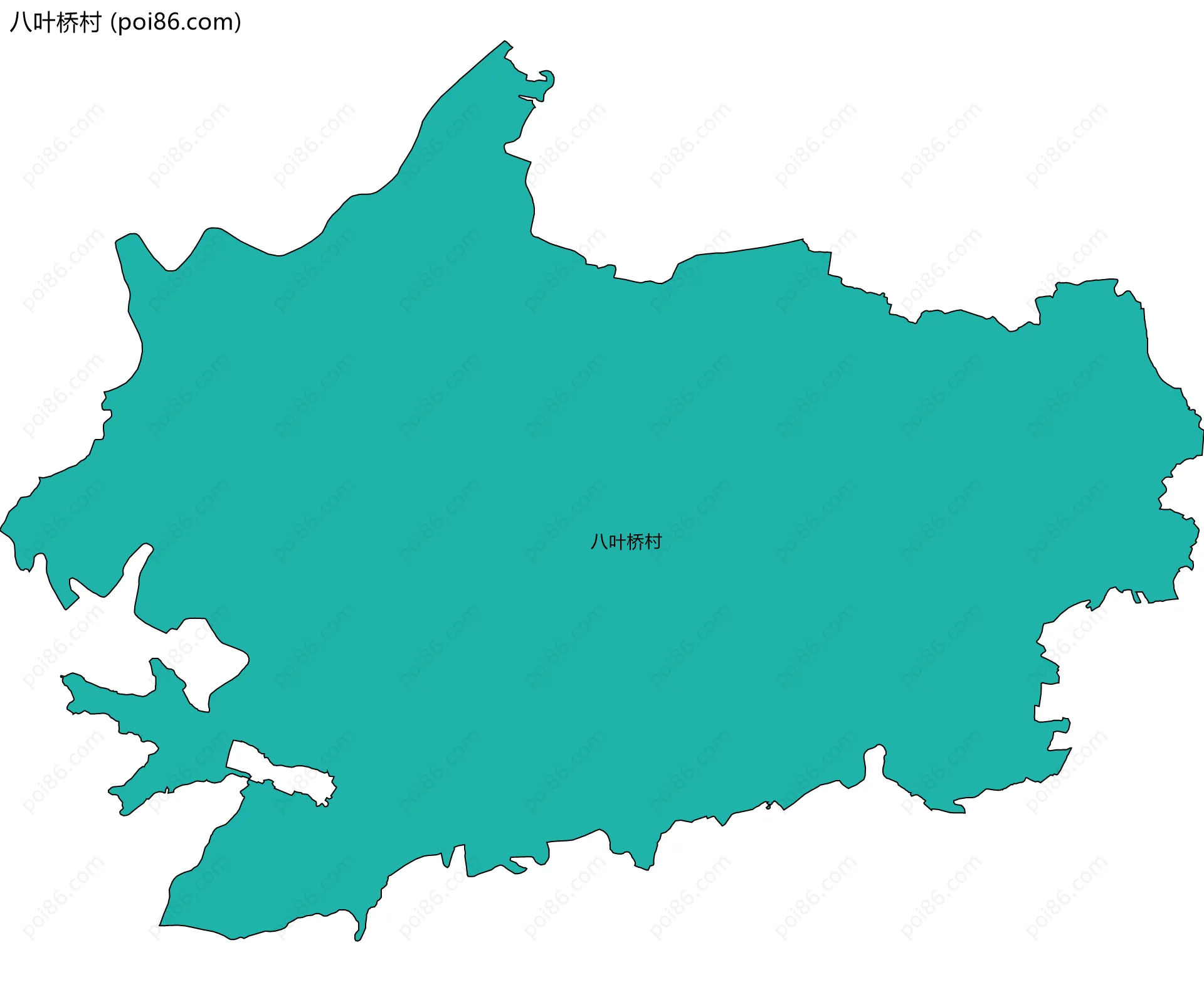 八叶桥村边界地图