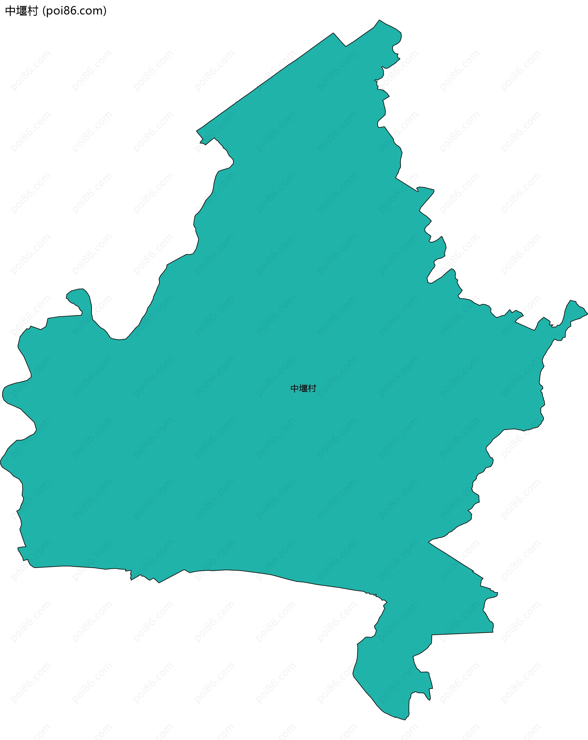 中堰村边界地图