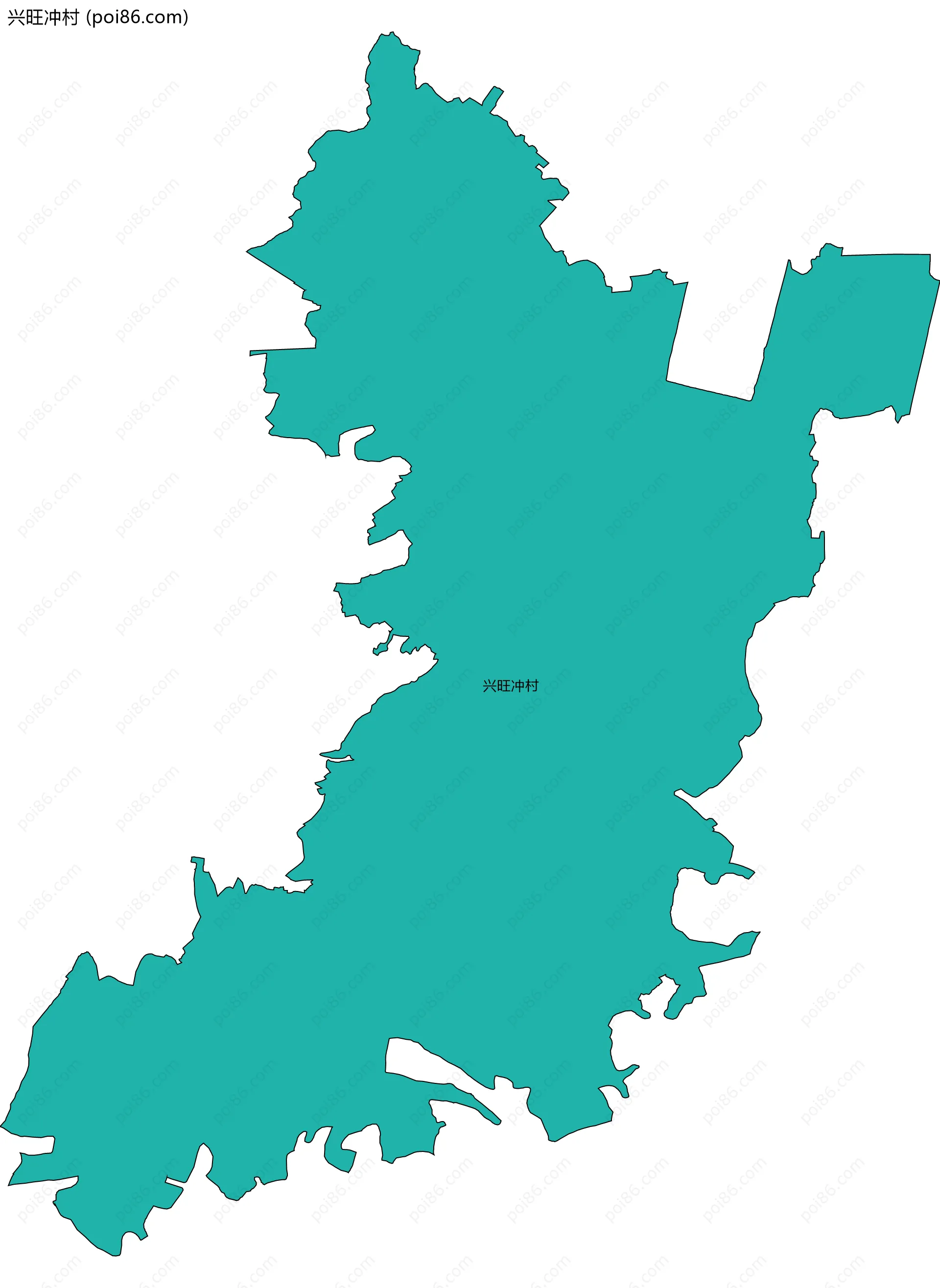 兴旺冲村边界地图