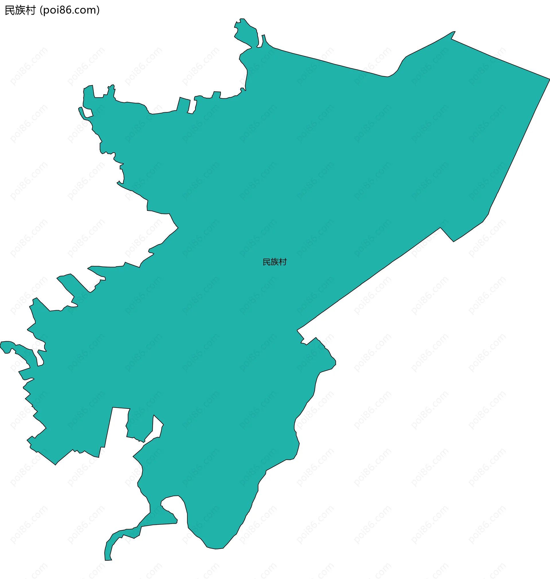 民族村边界地图