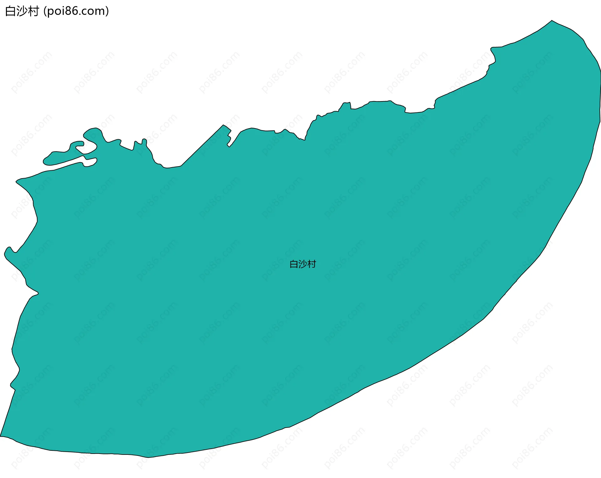 白沙村边界地图