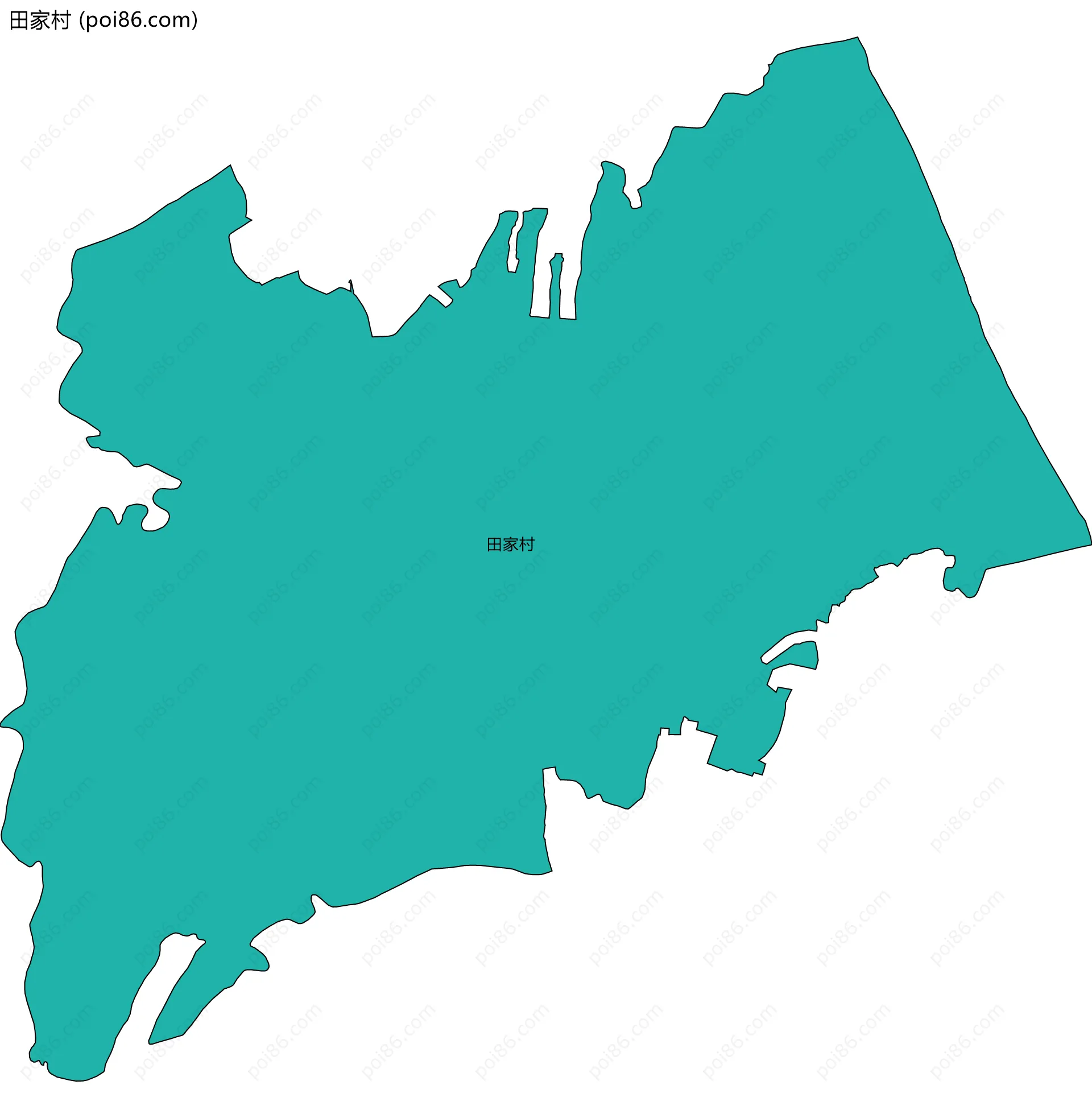田家村边界地图