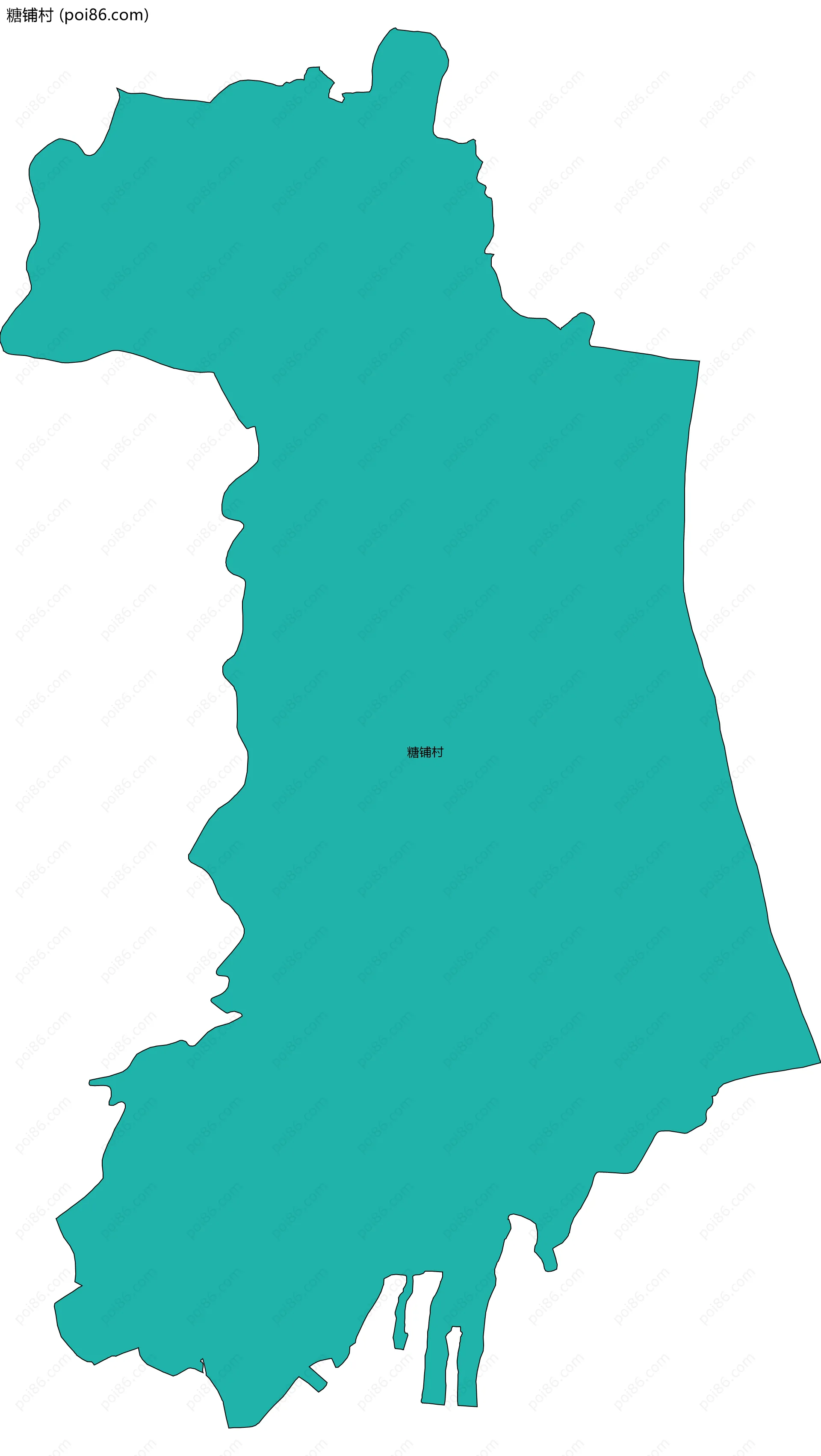 糖铺村边界地图