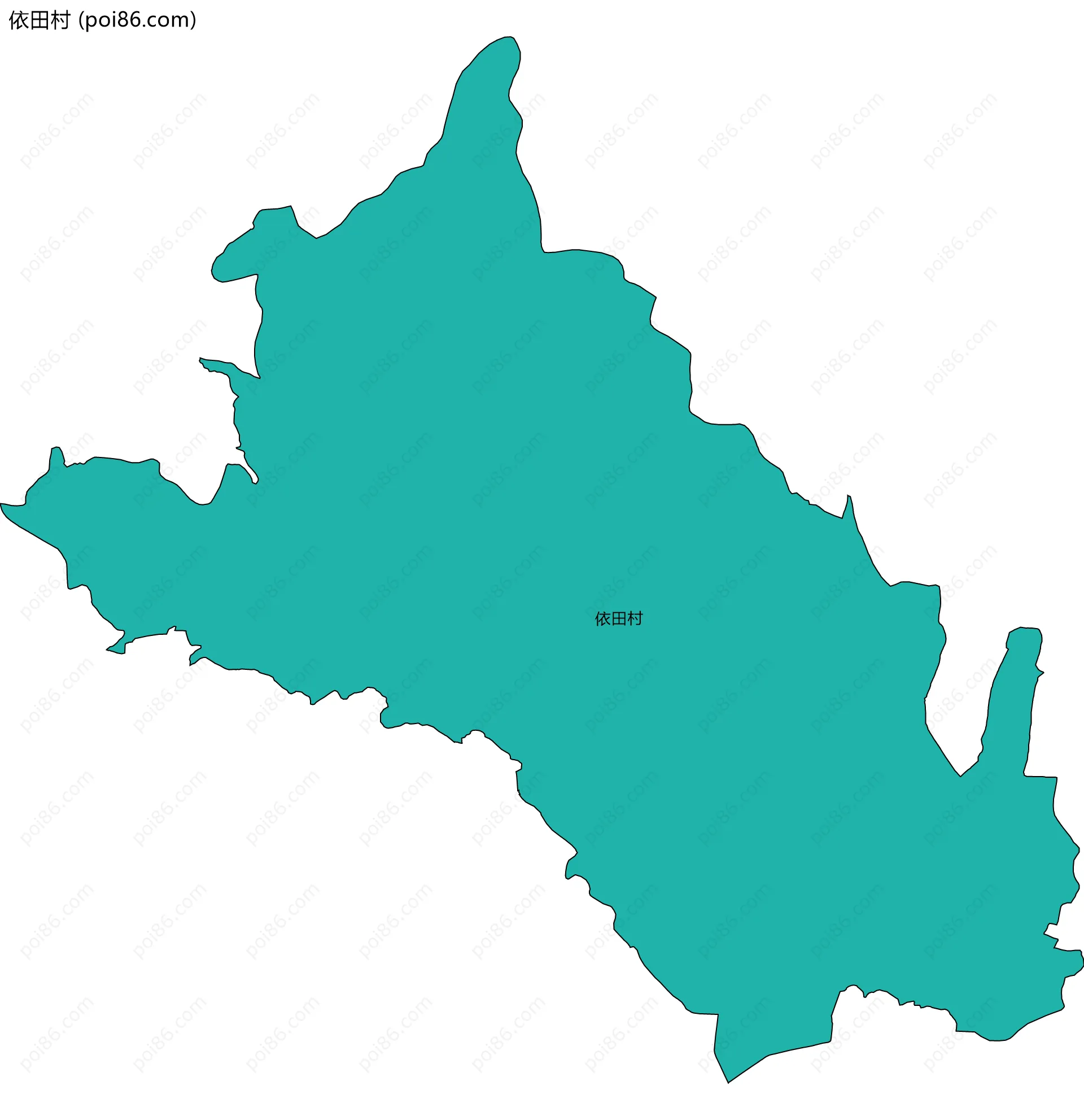 依田村边界地图