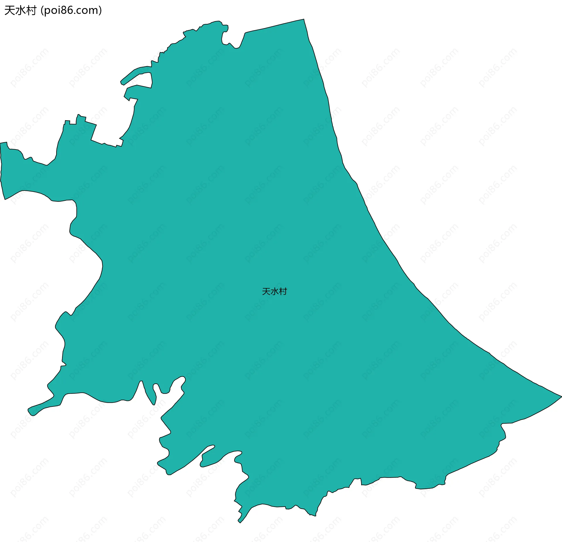 天水村边界地图