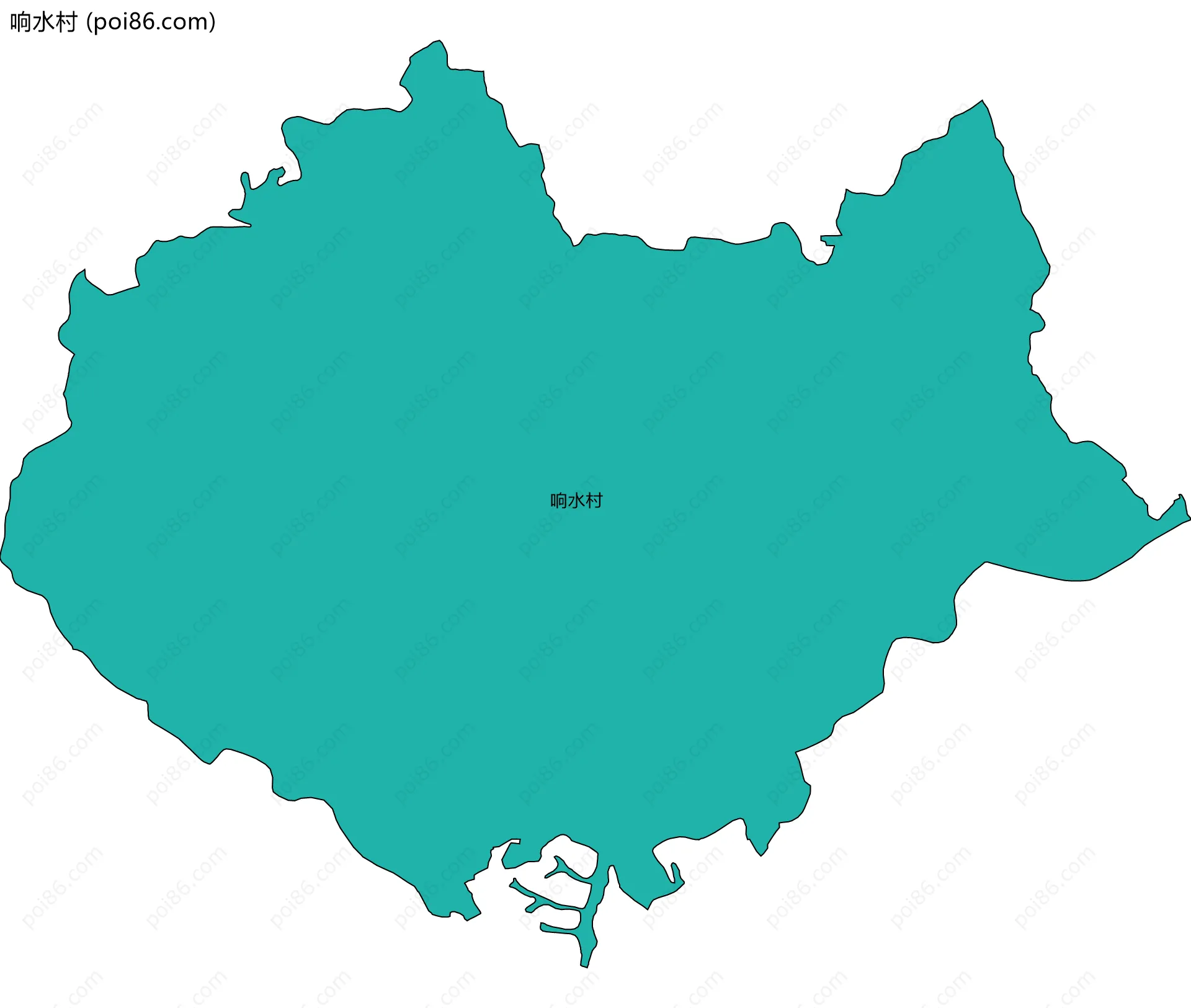 响水村边界地图