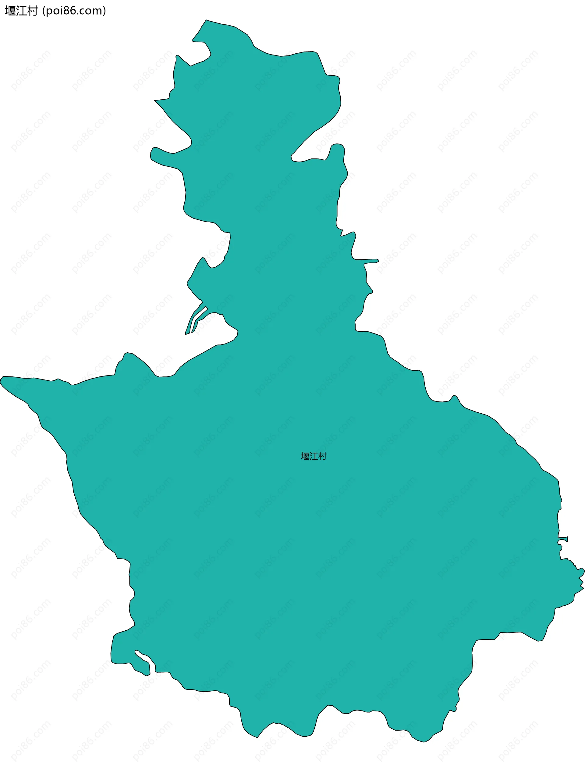 堰江村边界地图