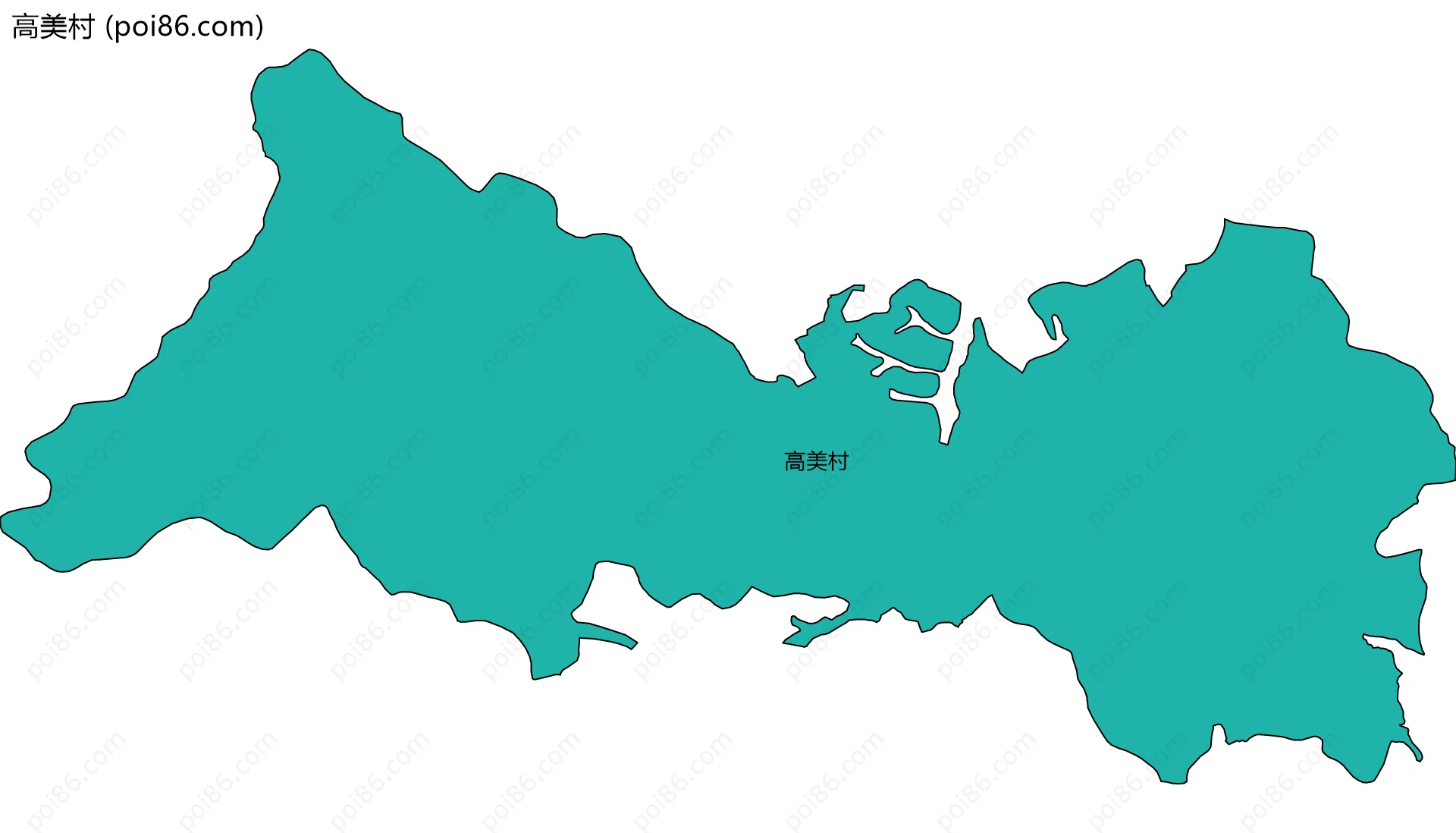 高美村边界地图