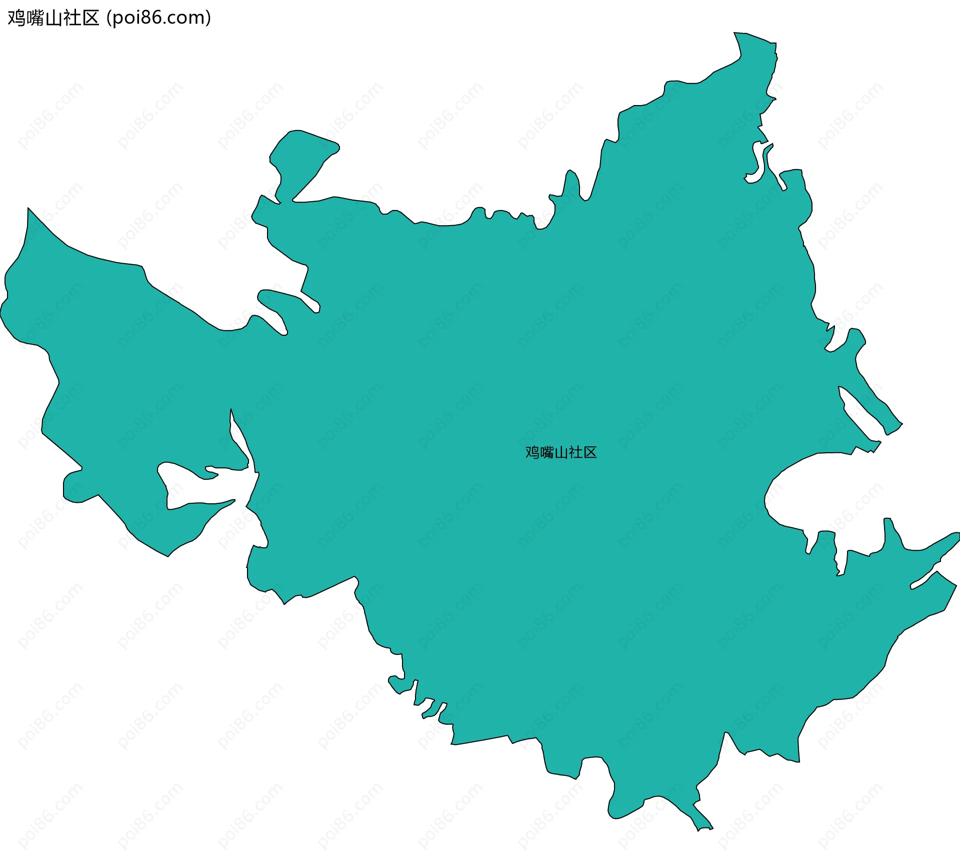 鸡嘴山社区边界地图