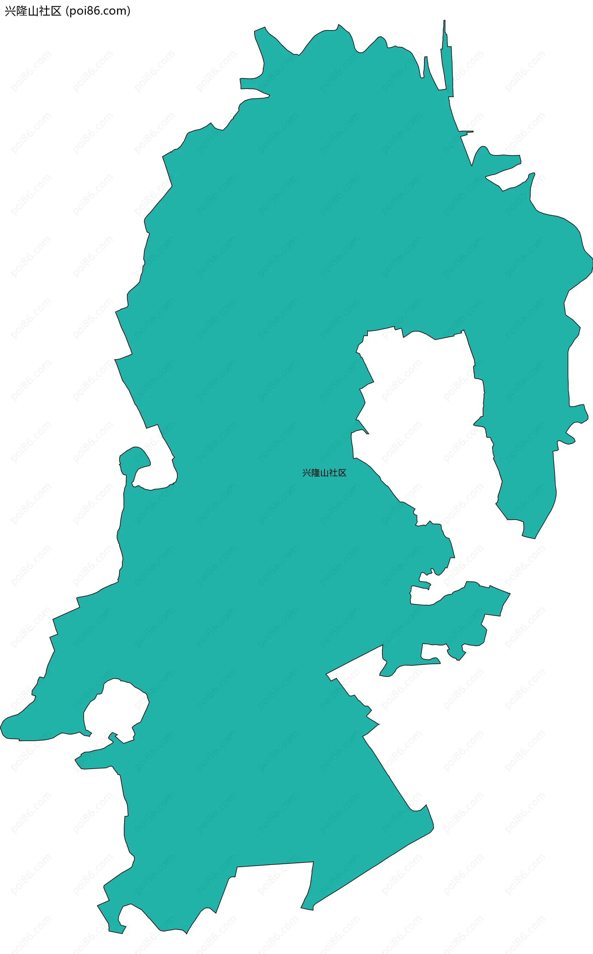 兴隆山社区边界地图