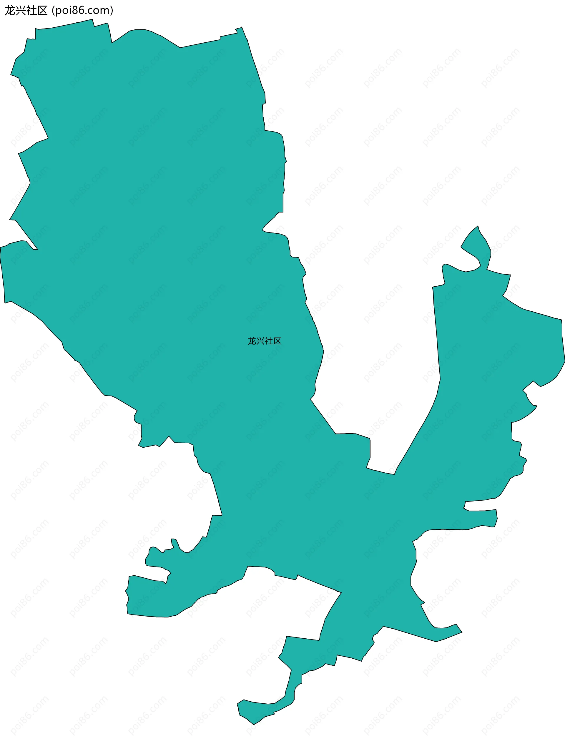 龙兴社区边界地图