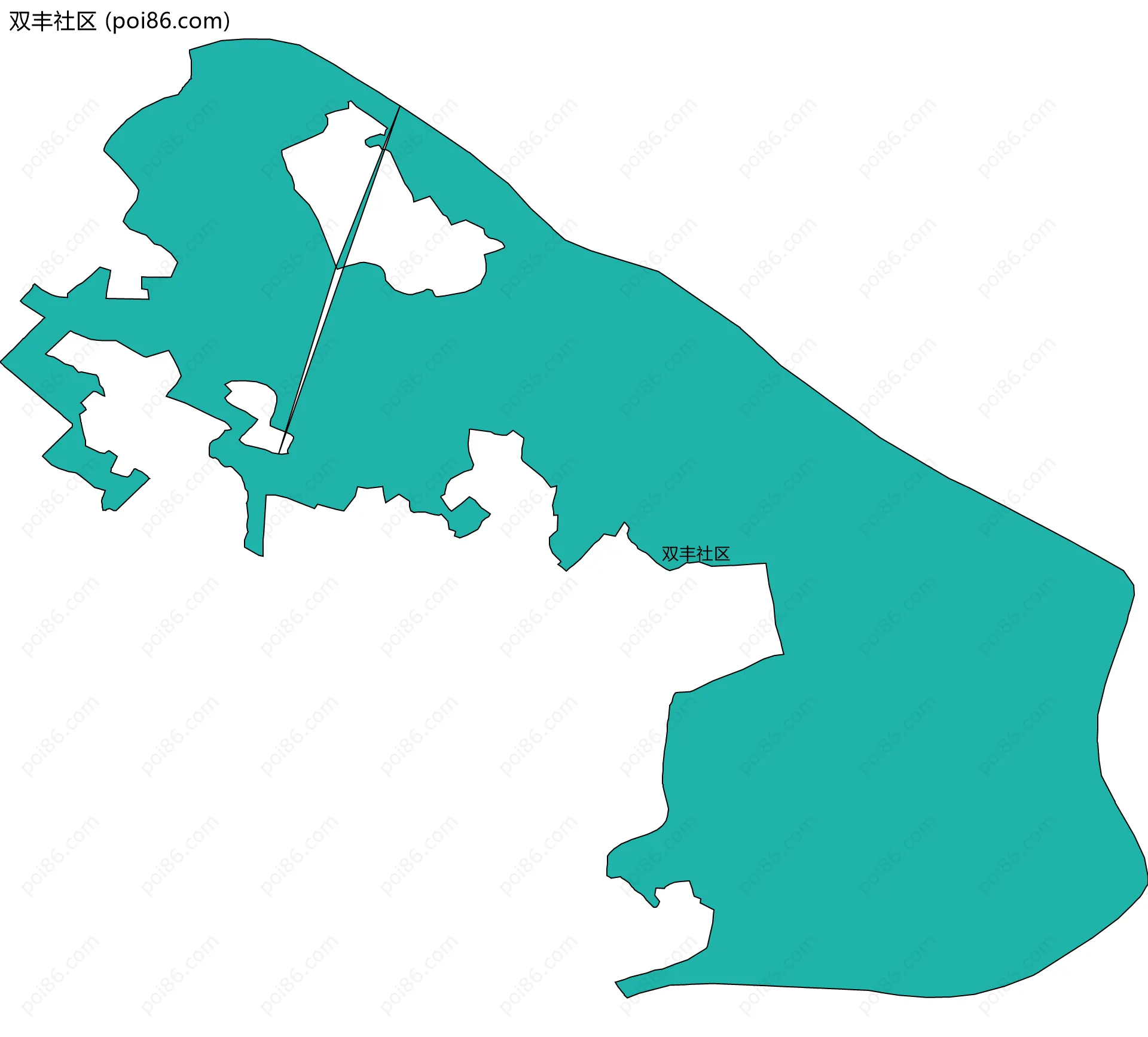 双丰社区边界地图