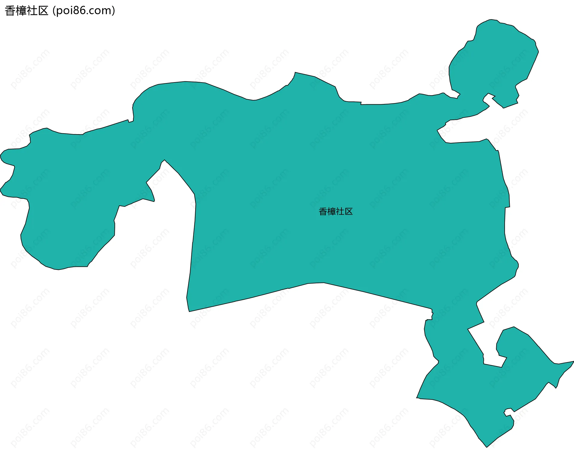 香樟社区边界地图
